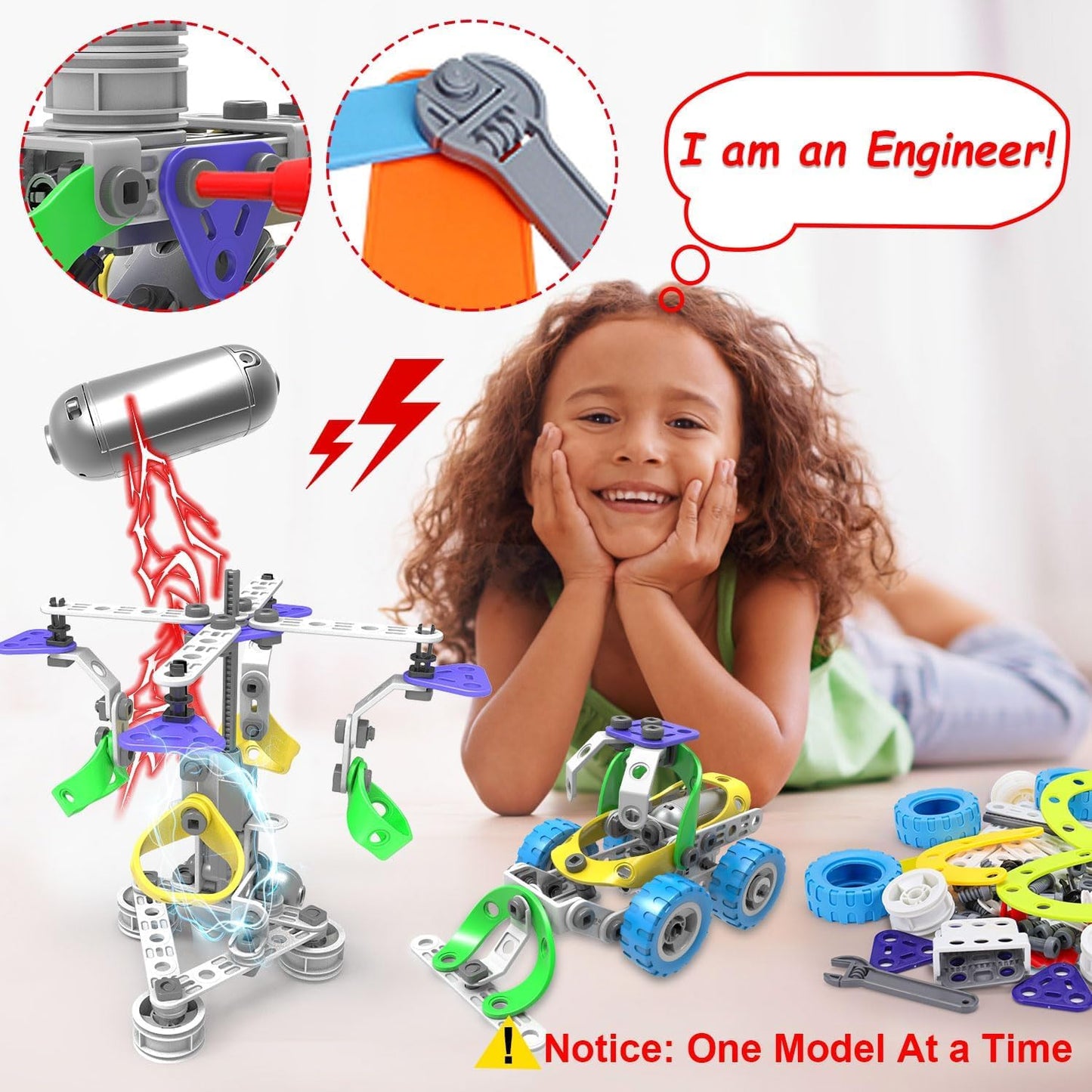 10 in 1 Electric STEM Toys for 5 6 7 8 9+ Year Old Boy Girl Birthday Gifts Educational Building Toys for Kids Ages 4-8 5-7 8-12 Stem Activities Construction Toy for Boys 6-8 8-10 Holiday Idea Gift