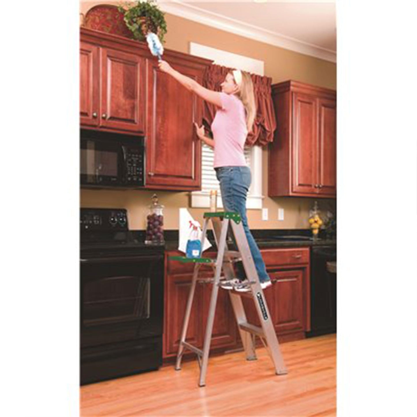 Louisville Ladder 8-Foot Aluminum Step Ladder, 375-Pound Load Capacity, Type IAA, AS4008