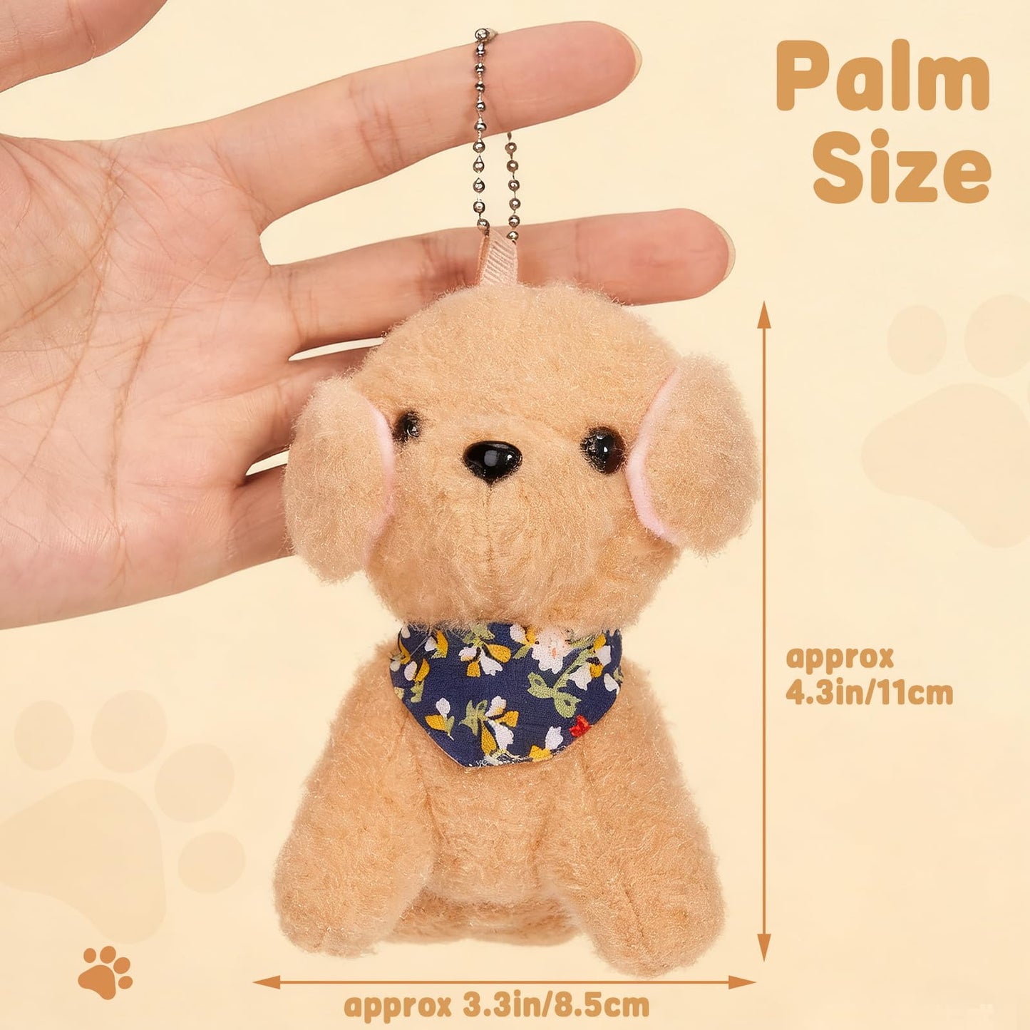 Niceup 24PCS Adopt a Puppy Party Favors Kids Mini Plush Dog Non-candy Easter Basket Stuffers Bulk Stuffed Animals Dog Paw Adoption Pet Doll Toys Birthday Party Goodie Bag Fillers Classroom Reward Gift