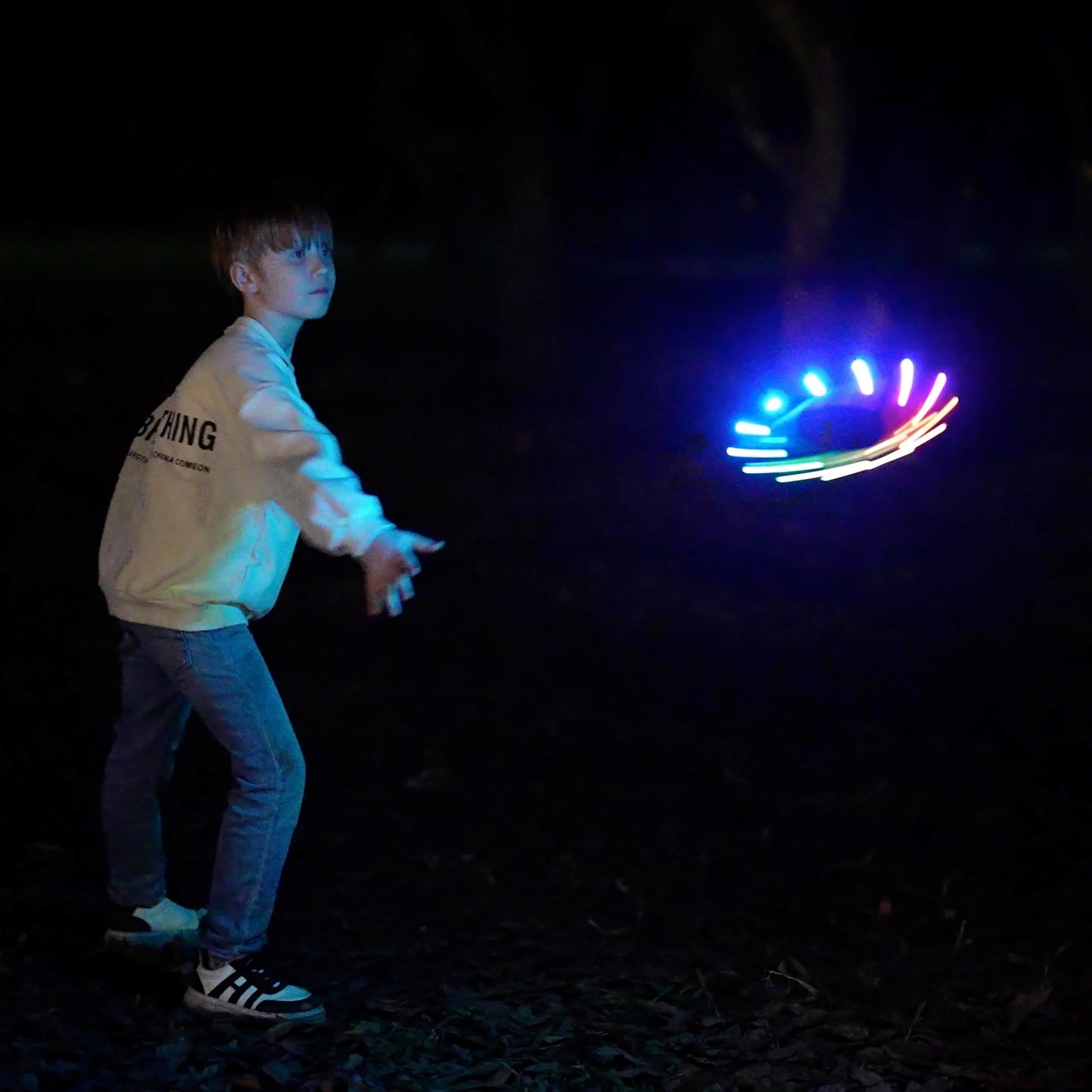 TOSY Bundle of 2 - Blue + Green - Flying Ring 12 LEDs Super Bright