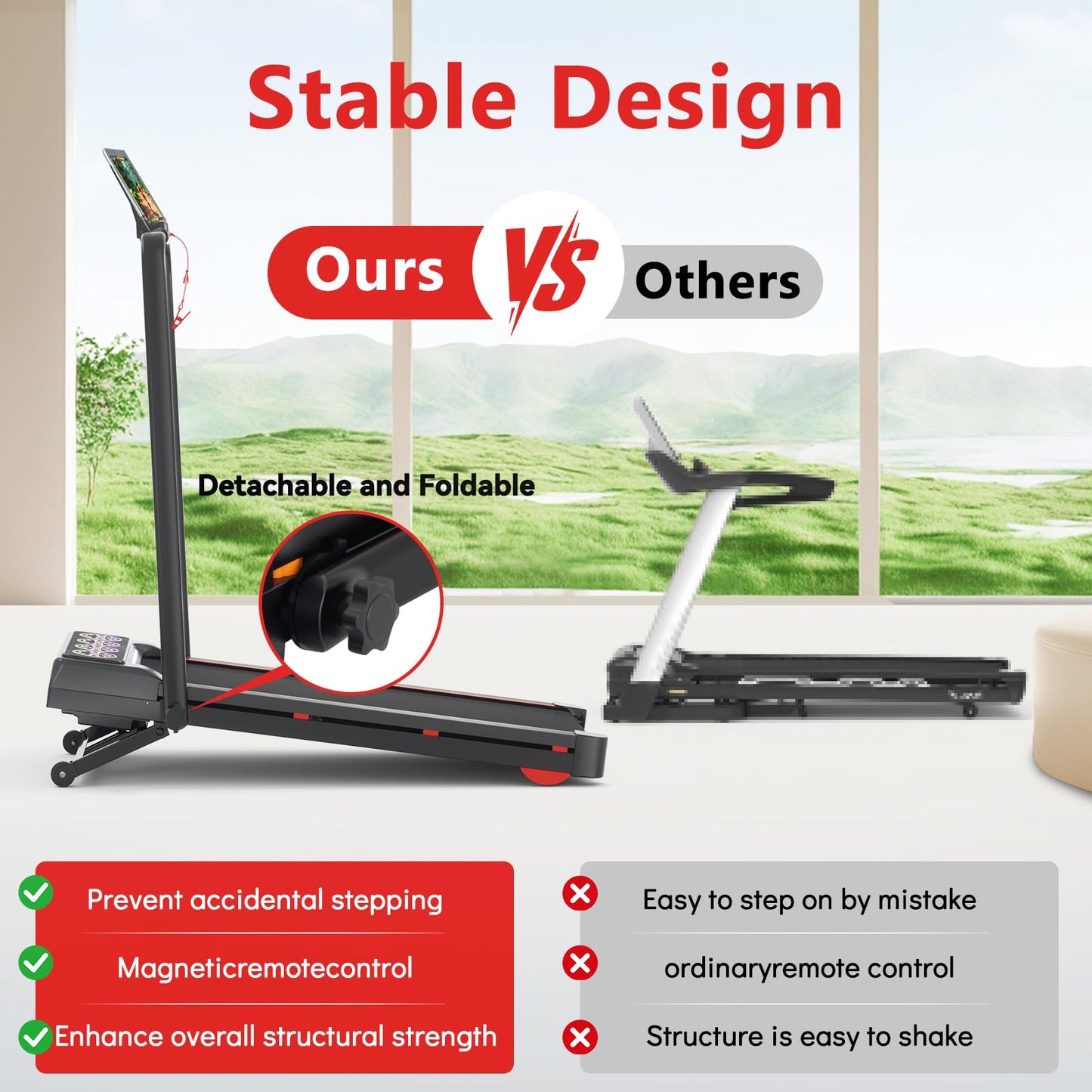 Ecogou Walking Pad Treadmill with 12% 12-Level Auto Incline,2 in 1 Foldable Under Desk Treadmill with Handle Bar,450 lbs Capacity RGB LED Screen Compact Treadmills for Home Hiking