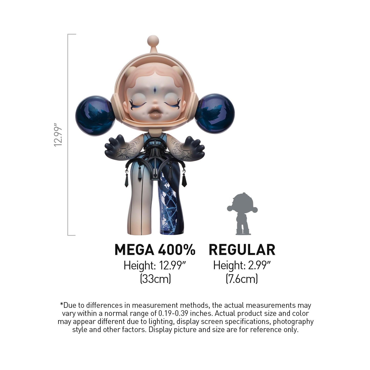 POP MART MEGA α SKULLPANDA 400% Guo Pei-Alternate Universe 33cm/12.99inches Figurine, Toys for Mordern Home Décor, Collectible Art Toy