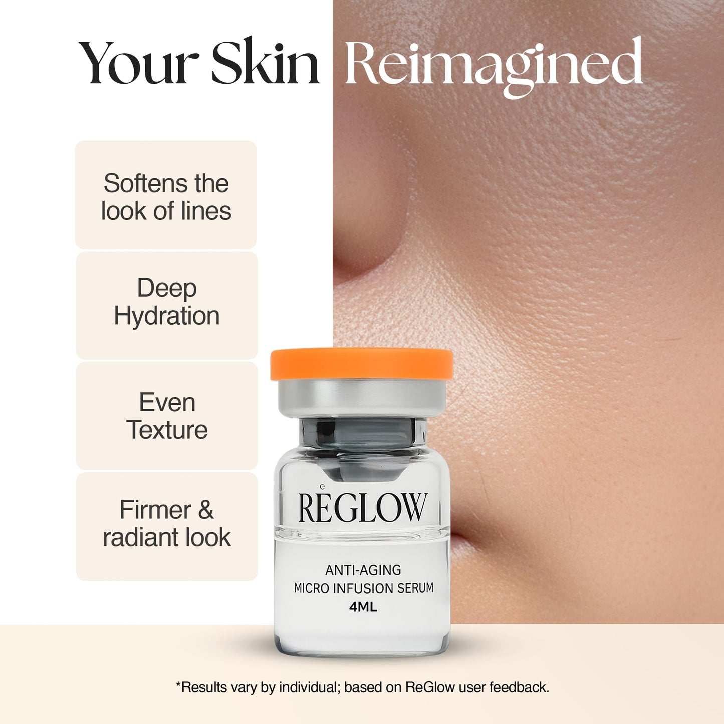ReGlow Micro Infusion System for Face – 300% Deeper Absorption with 24K Gold Microneedling Tool + Serum (3 Months) – Firmer Radiant Skin, At-Home Treatment with Collagen Peptides & Hyaluronic Acid
