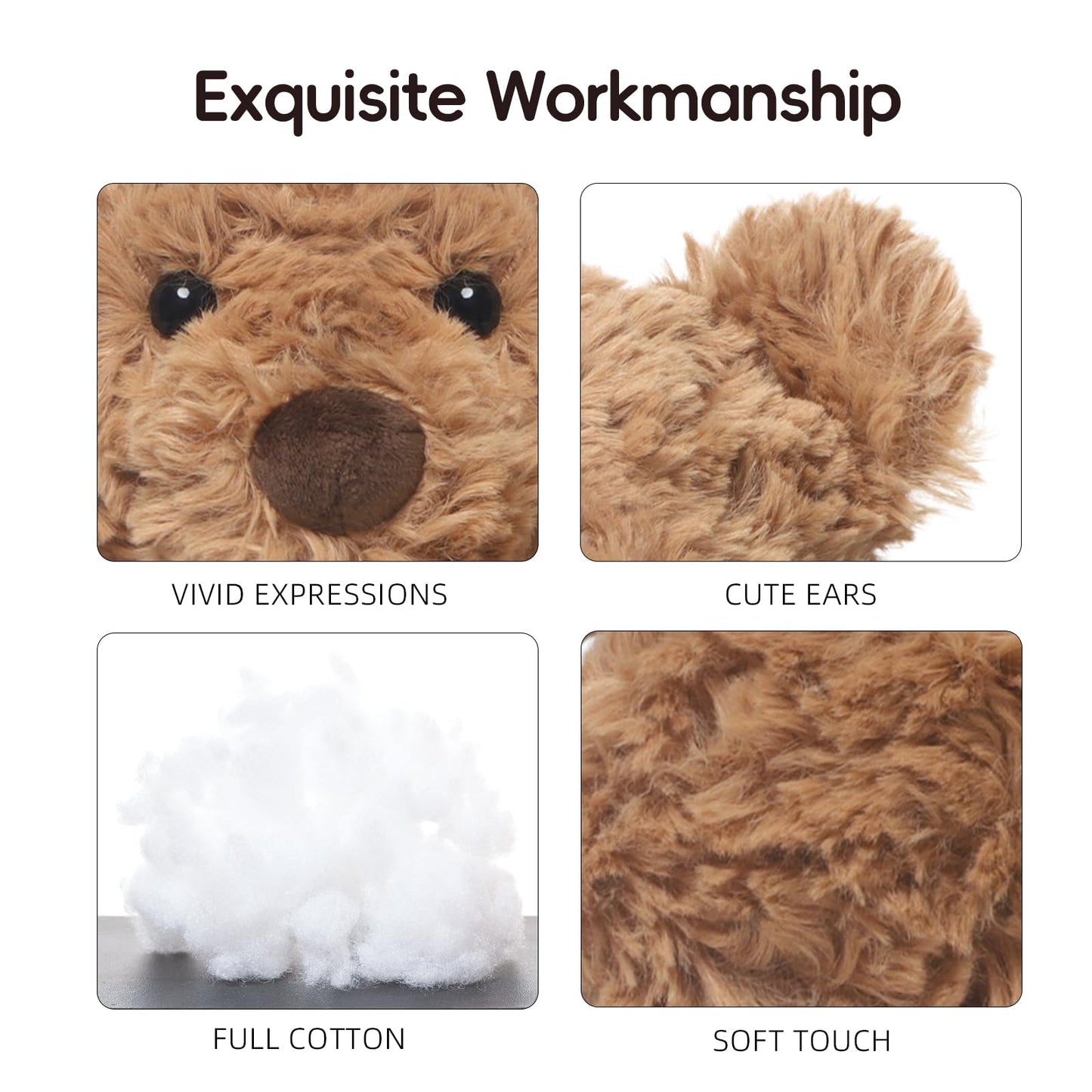 Niceween Stuffed Animals Adorable Teddy Bear Plush Toys 13 inches Soft and Comfort Teddy Bear Plush Toy Gift for Kids