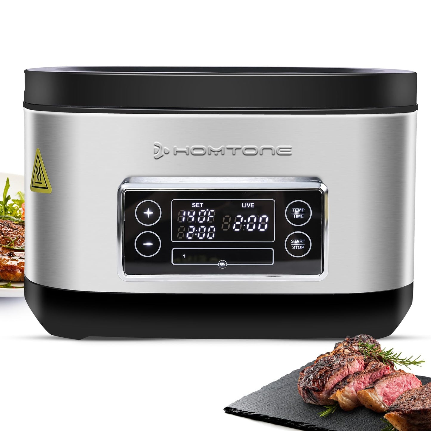 Homtone Sous Vide Cooker, 8 Quart Suveed Cooking Machine, Temperature Control Stainless Steel Sous Vide, Sous Vide Precise Cooker with Timer, Sousvide for Steak/Seafood/Poultry/Vegetables/Eggs