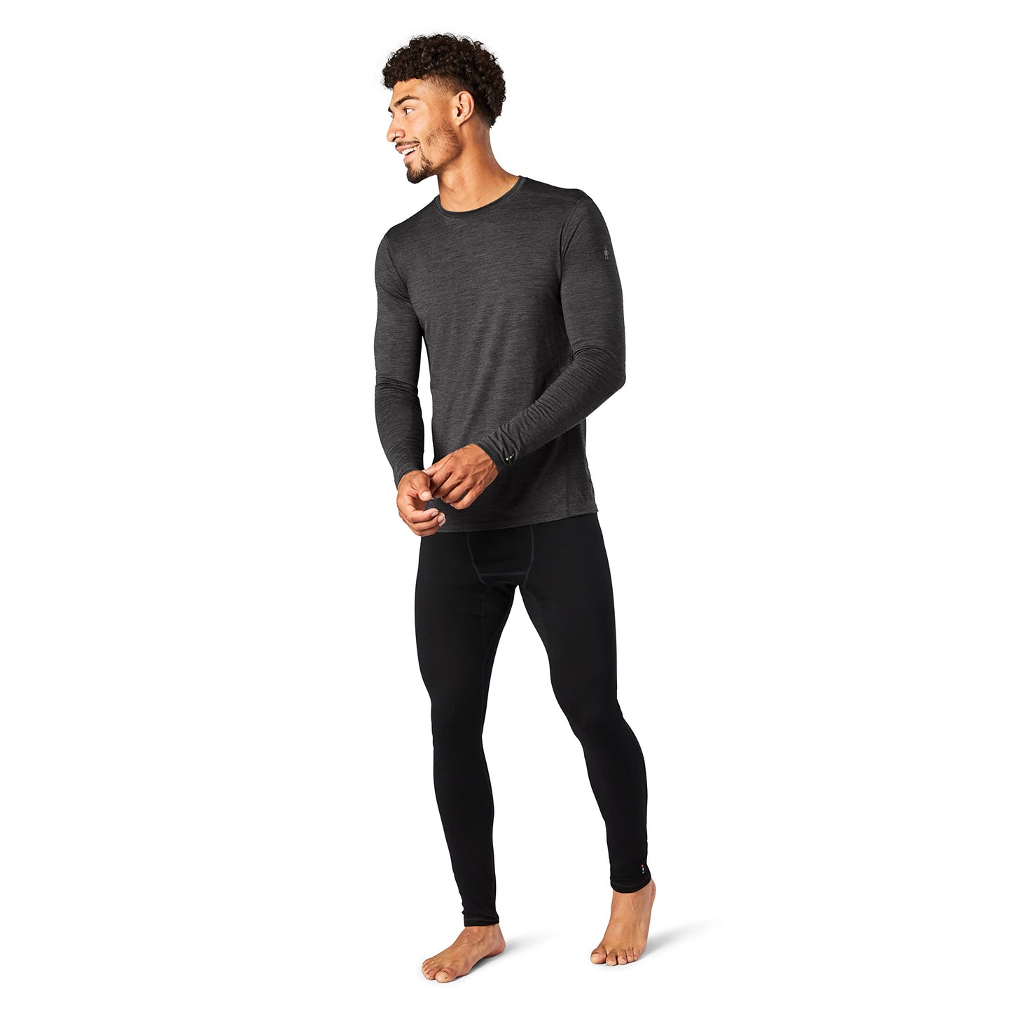 Smartwool Men's Classic All-Season Merino Base Layer Ls Iron Heather S