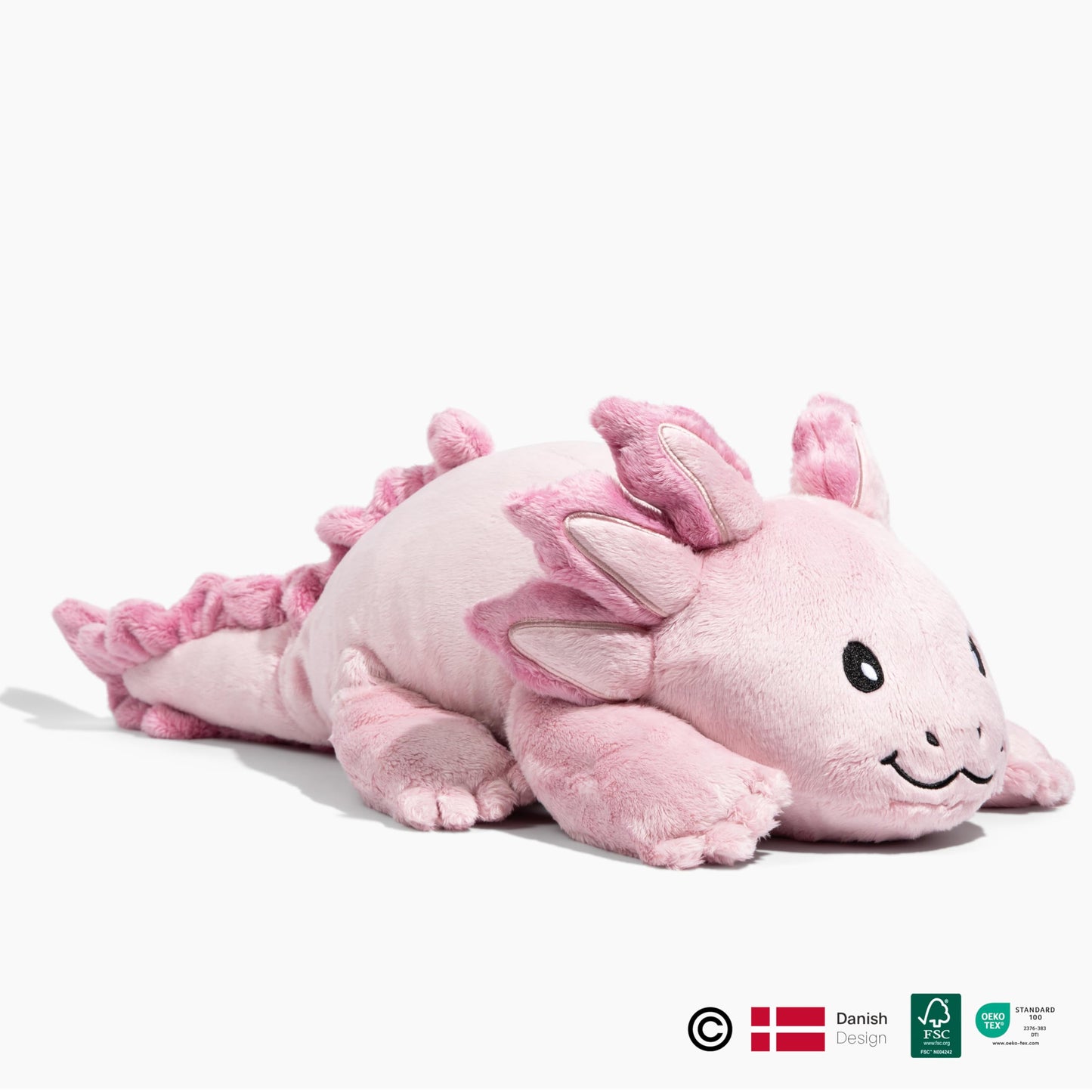 Brease 5 lb Unscented Weighted Pink Axolotl Dragon Stuffed Animal - Soft, Large Plush Toy for Comfort, Calm & Relaxation, Ideal Huggable Companion for Kids & Adults, Perfect Heavy Plushie for All Ages