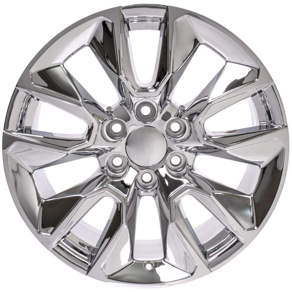OE Wheels CV32 20 Inch Rim Fits Silverado 1500 RST Style 6x139.7 20x9 Chrome - Hollander 5916 (1)
