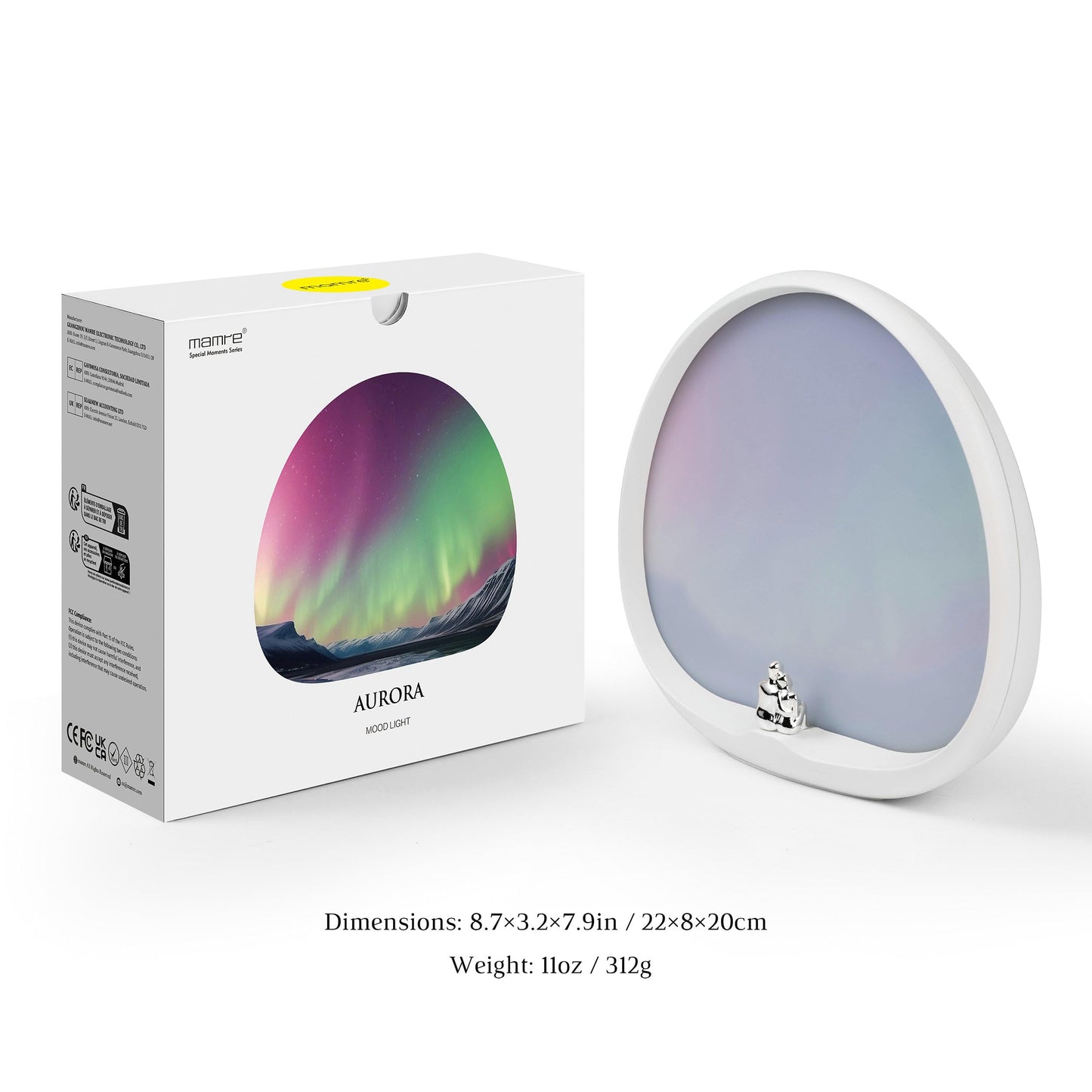 mamre Aurora Light Gift Dimmable Night Lamp for Wedding Anniversary Valentine's Day Birthday Christmas