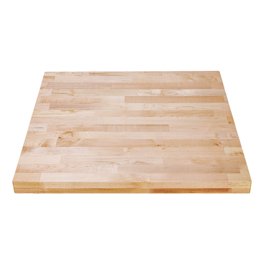 DuraSteel Solid Wood Table Top - 24 x 24 Butcher Block Countertop - Natural Maple Slab Wood Cutting Board for Kitchen Workbench Desk Top, Large Charcuterie Boards Counter Round Chopping Wooden Bamboo