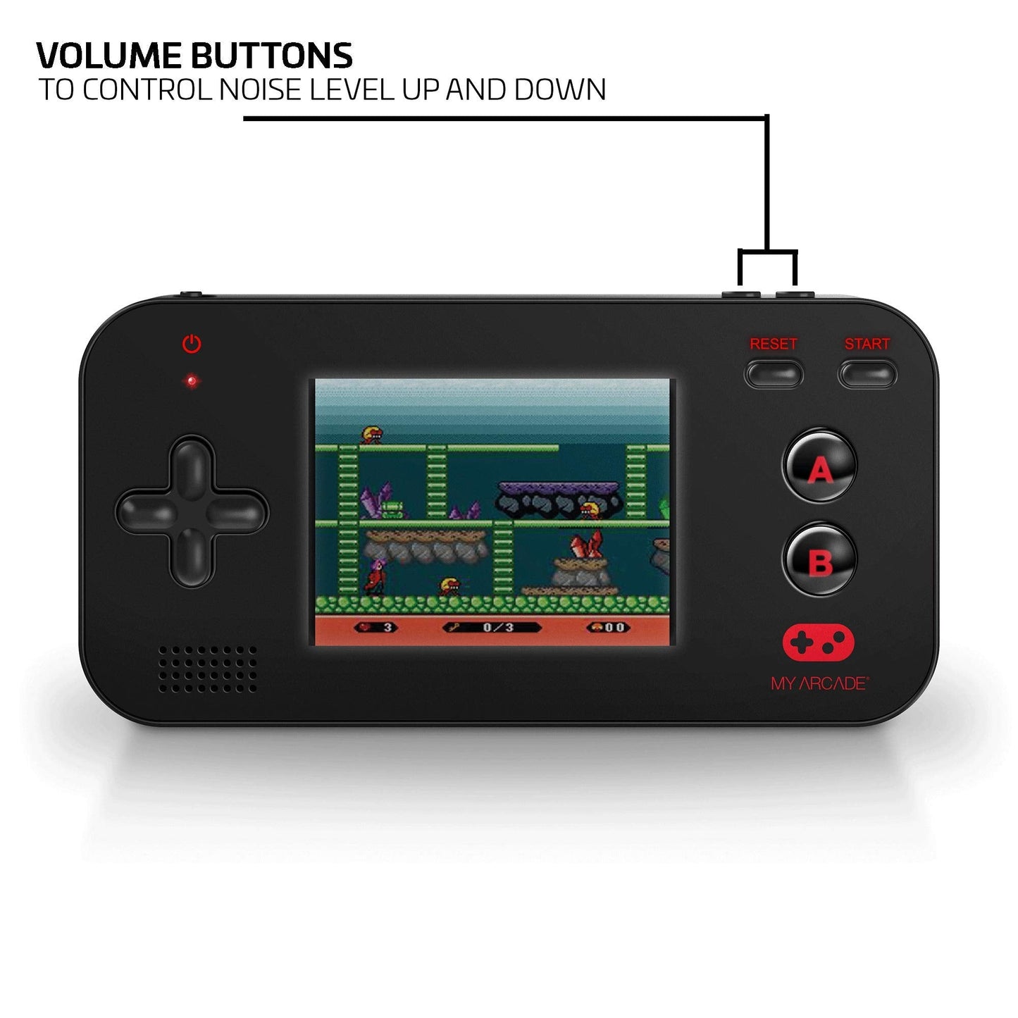 My Arcade Gamer V Portable - Handheld Gaming System - 220 Retro Style Games - Lightweight Compact Size - Battery Powered - Full Color Display - Black - Electronic Games