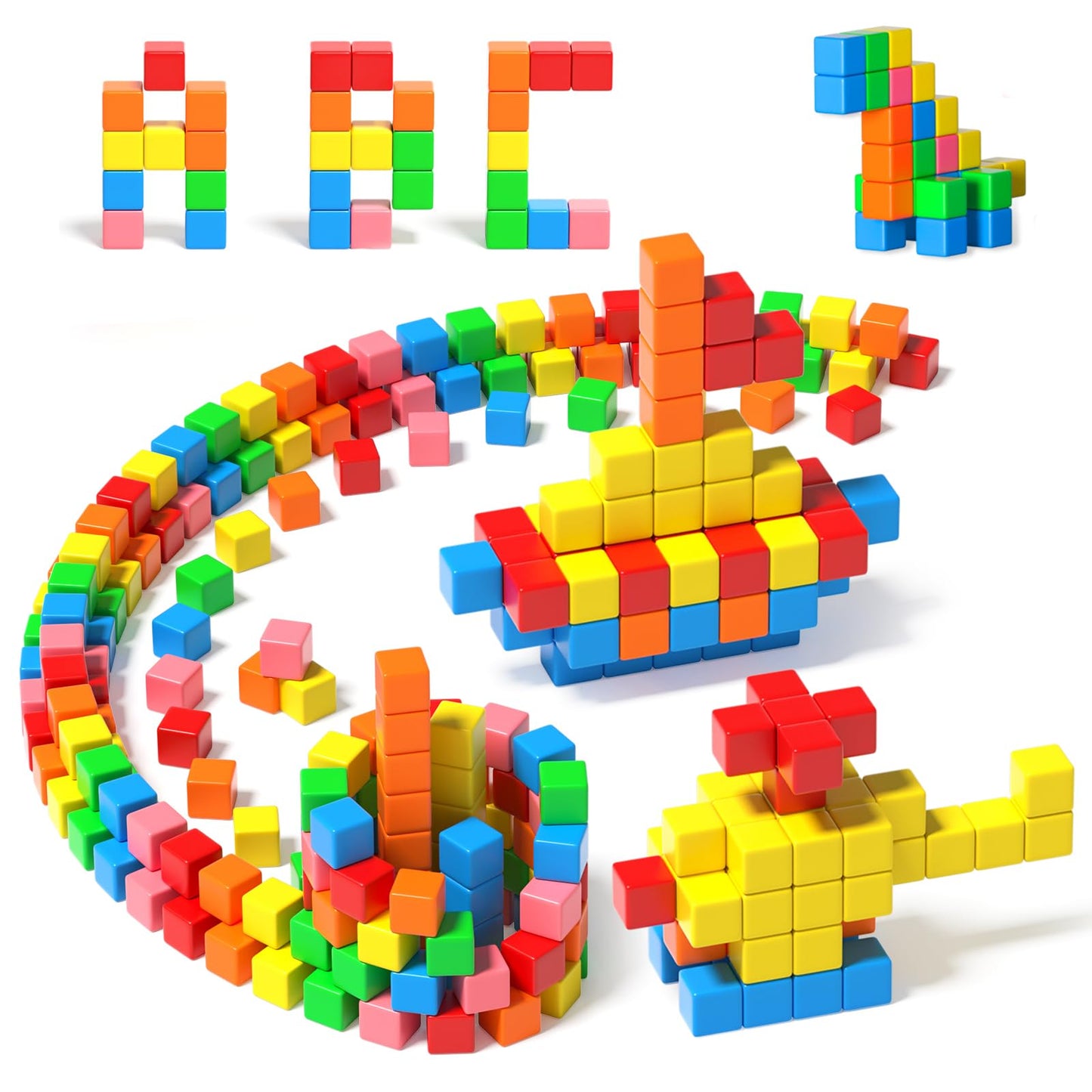Apluses 42PCS Magnetic Blocks, Gifts for 3 4 5 6 Year Old, Magnet Building Blocks for Toddlers, Girls & Boys, Sensory - Montessori - Autism - Magnetic Toys for Kids Ages 3-5 4-8