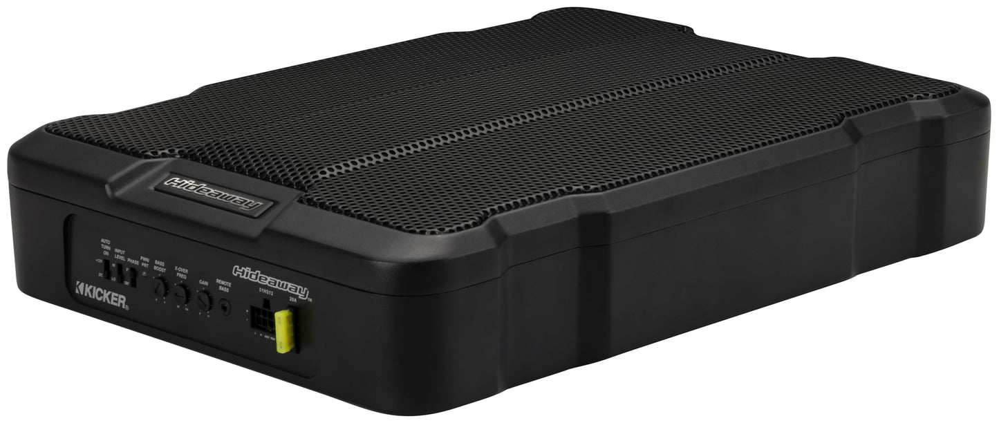 KICKER 51HS12 Hideaway Compact Powered Subwoofer, 12-Inch