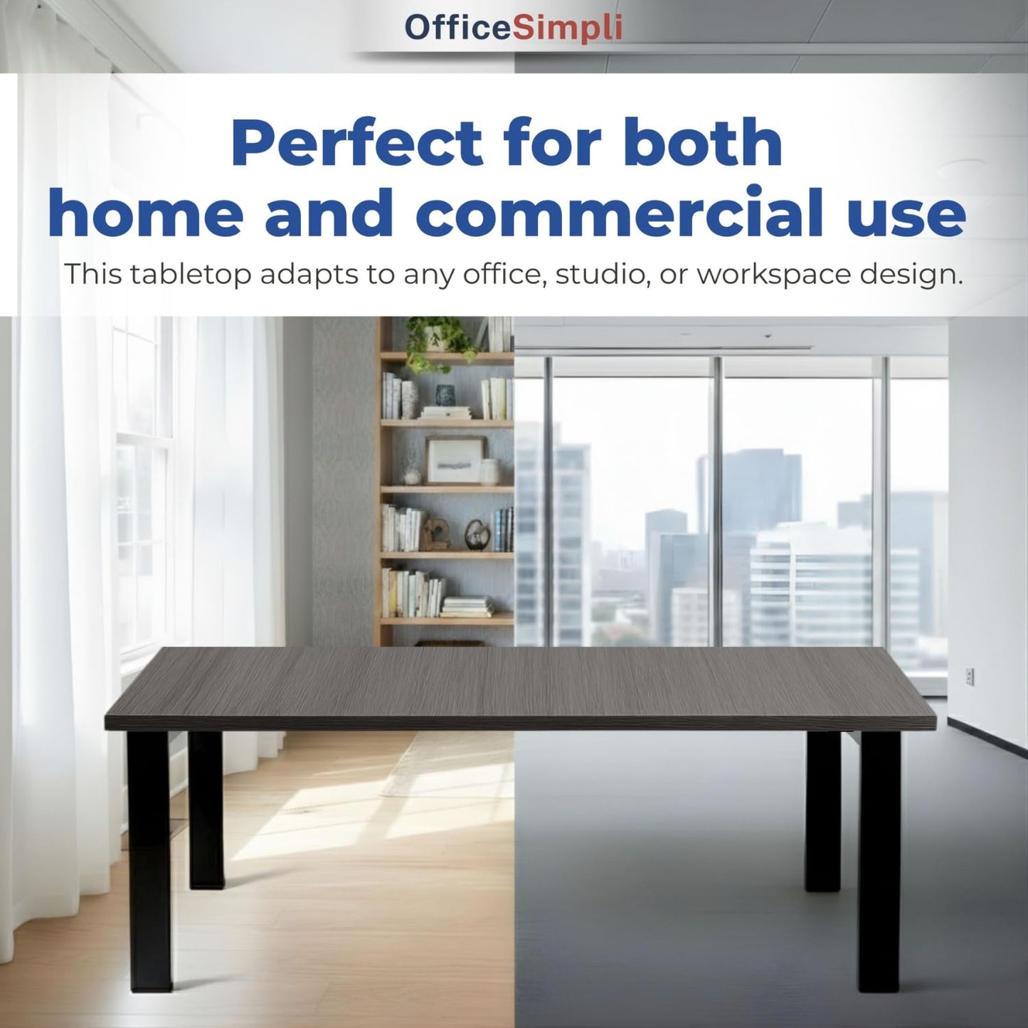 OfficeSimpli 48 x 30 Inch Desk Top, Made in USA Replacement Table Top for Sit-to-Stand Adjustable Desk Frame, Workbench or Countertop for Classroom, Home and Office (Desk Top Only) - Iconic Maple