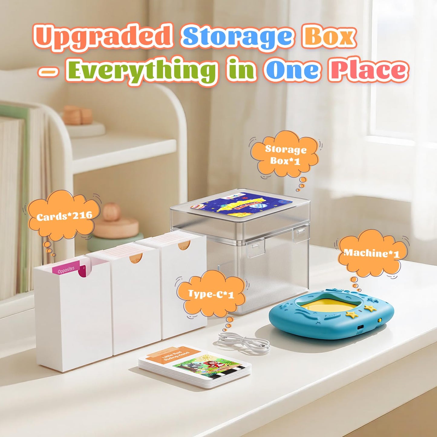 HOMESTEC Toddler Talking Flash Cards with 216 Double Sided Cards for Speech Therapy Learning for Ages 3 to 6 Featuring 24 Themes Short Sentences Real Sounds and Stories Birthday Gifts for Kids
