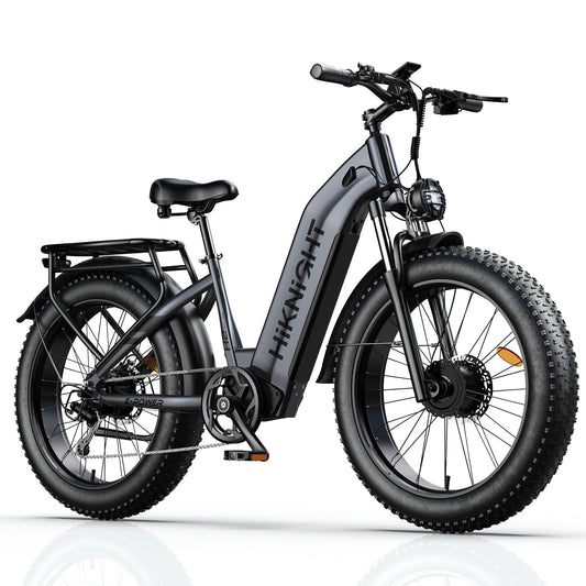 Dual Motor Electric Bike for Adults, 1600W/3000W Peak 52V 20AH Battery E Bike 26" x 4.0" Fat Tire Electric Mountain Bike Step-Thru Electric Bicycle for Women/Men, Up to 38MPH, Dual Hydraulic Brake