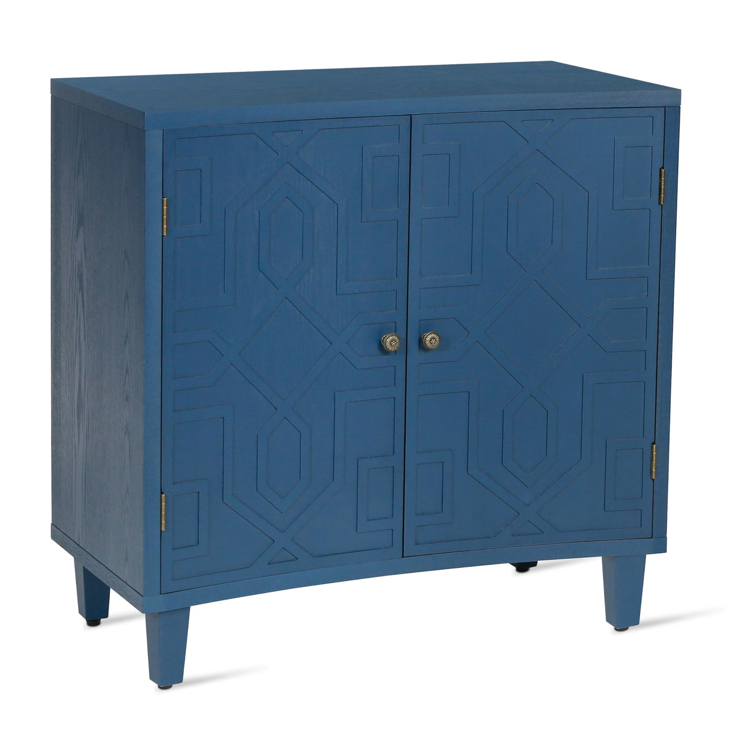 Christopher Knight Home Eyre Wooden Storage Accent Cabinet with 2-Door, Living Room Cupboard with Shelves, Dining Room/Kitchen Buffet Sideboard, Entryway Display Table,Home Office Decoration,Navy Blue