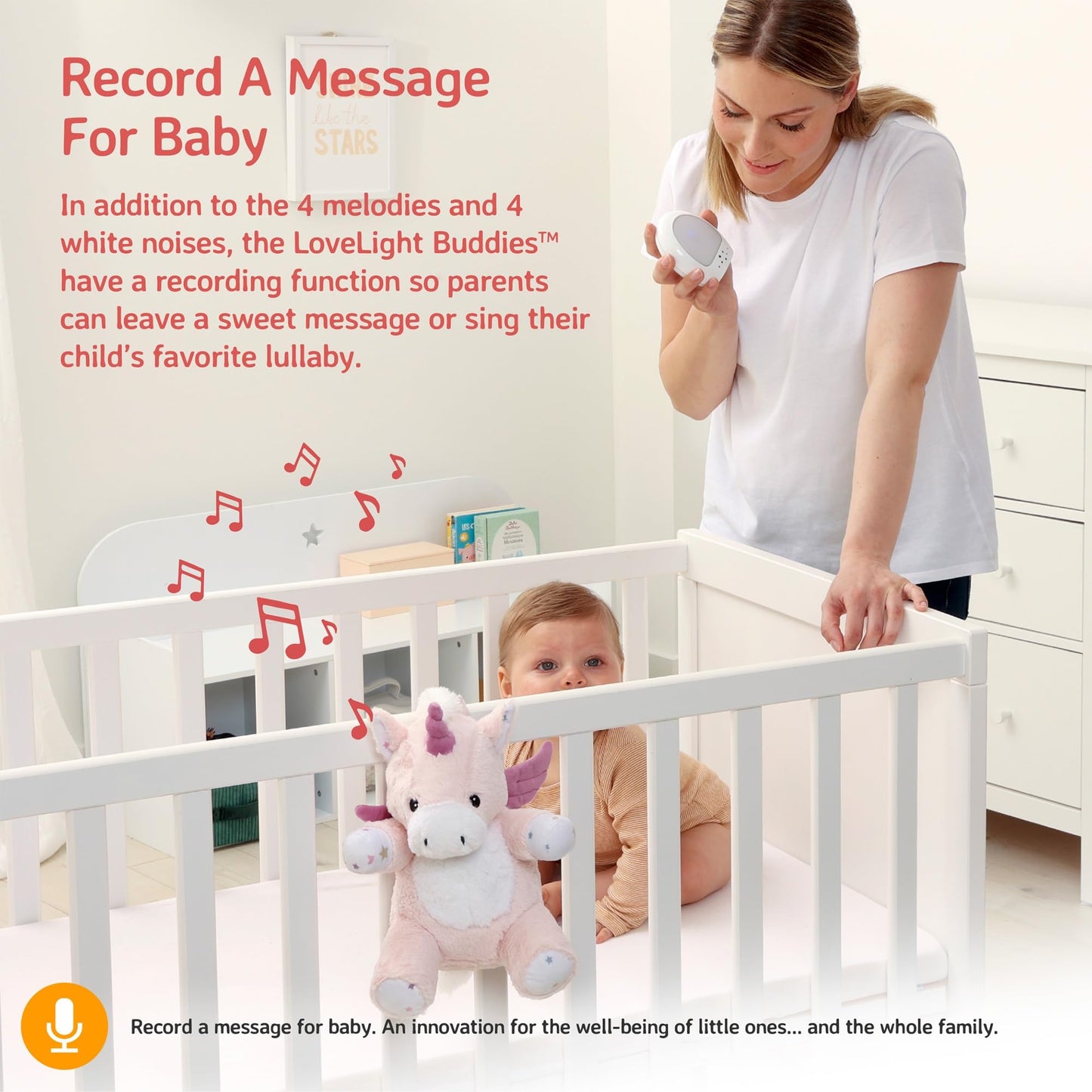 Cloud b Lily the Unicorn: Portable Baby Sound Machine & White Noise Soother. 8 Calming Lullabies & Nature Sounds. Travel-Ready Infant Sleep Aid & Nursery Registry Essential
