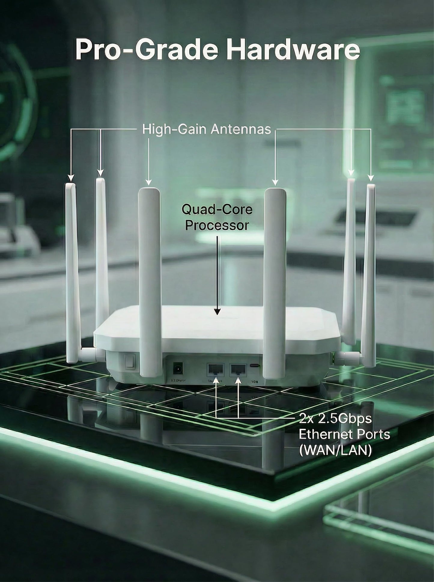 InHand Networks 5G Router BE4200 WiFi 7 Cellular Router,Certified by Verizon,AT&T,T-Mobile,Dual SIM Failover, AI-Driven Cloud Managed,2x2.5GbE Ports,Internet for RV,Mobile Business,Rural Home & Office