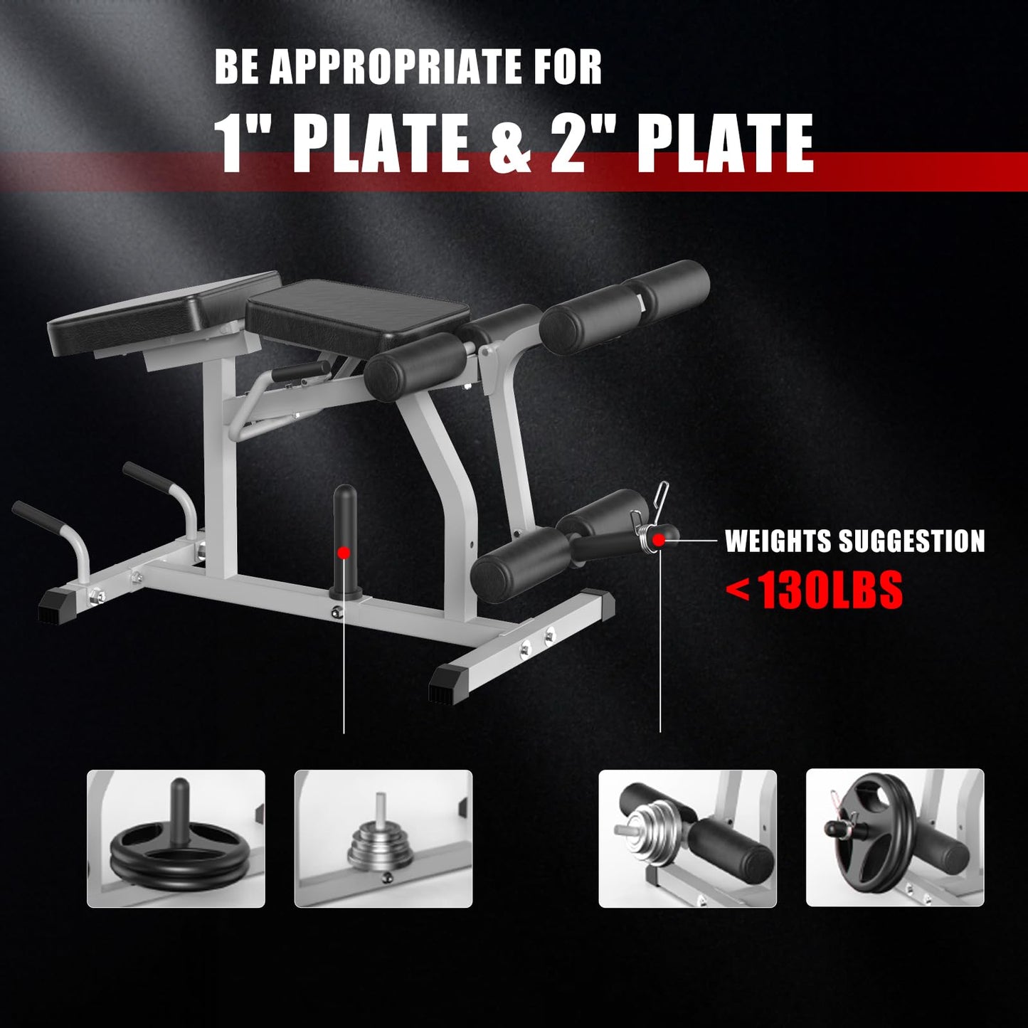 Z ZHICHI 2-in-1 Adjustable Leg Extension and Curl Machine, Easy Transition, Home Gym Leg Machine, Weight Capacity 660LBS