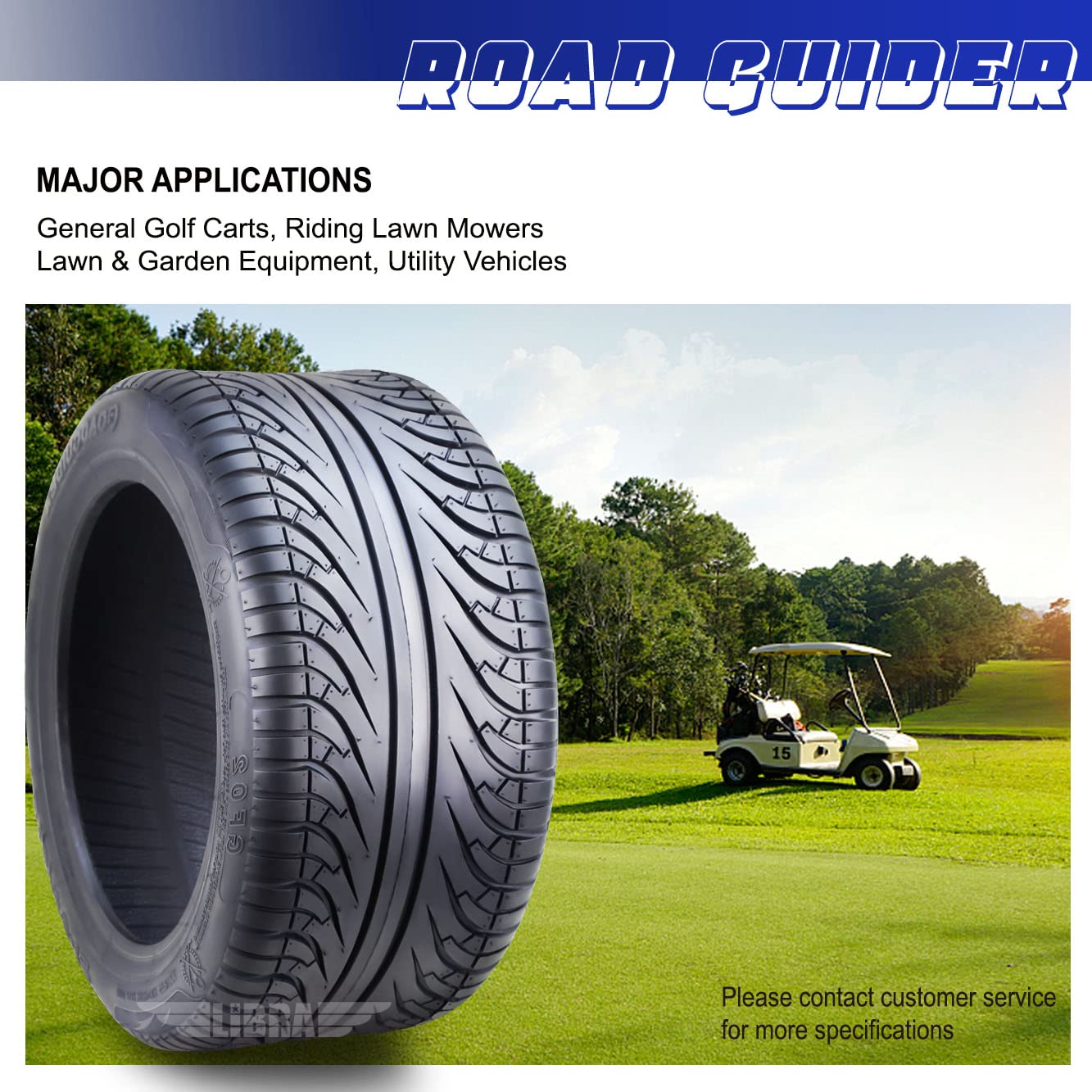 ROADGUIDER 215/35-12 Golf Cart ATV Tires 4 Ply 215/35x12 -Set 4-14004