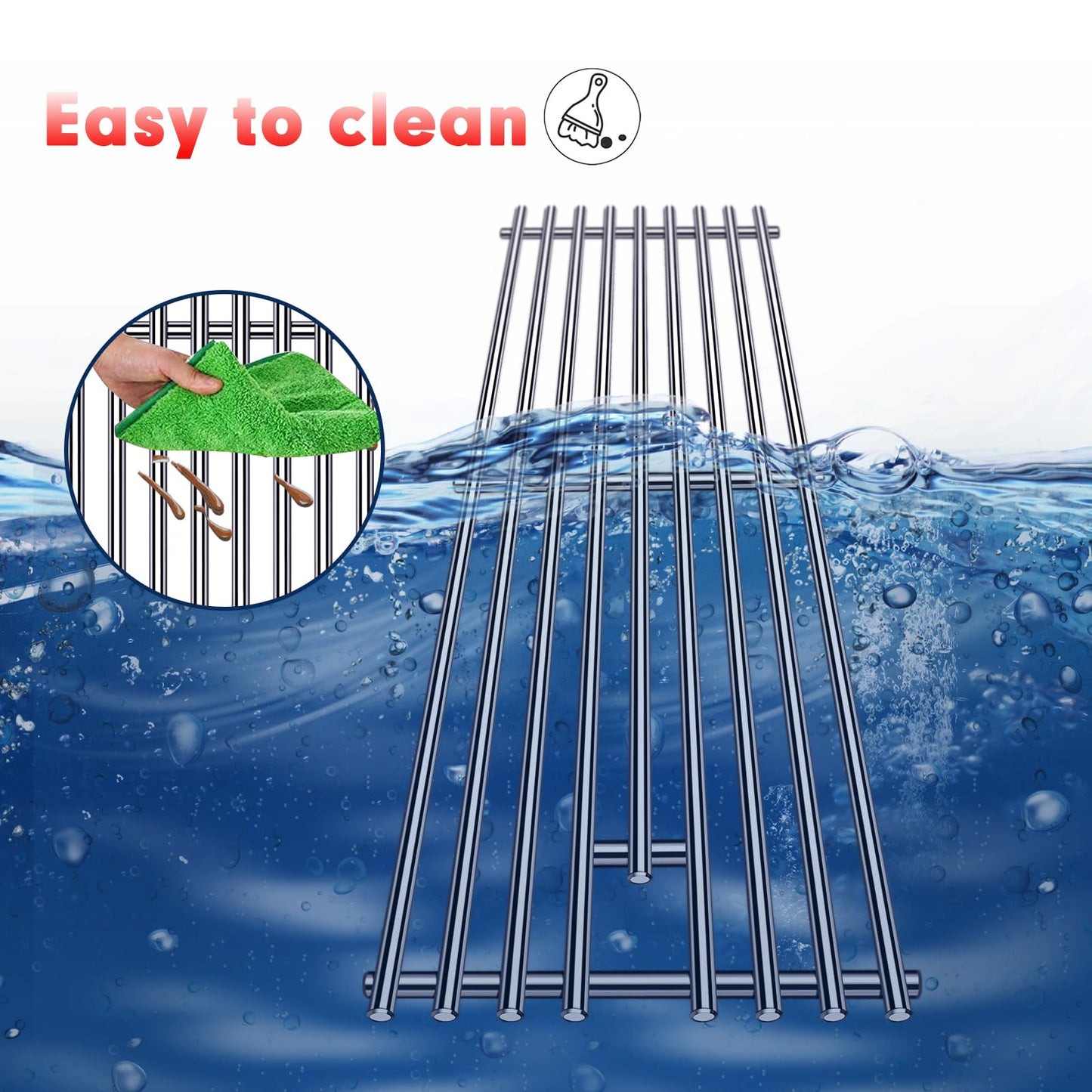 Cozilar 9MM 16517 Grill Grates 16GA Grill Heat Plates for 16631 16520 Bull Grill Replacement Parts, BBQ Bull Brahma 5 Burner 57568, 57569, 57568CE, 57568AGA, 57569CE, 57569AGA, Stainless Steel Grids