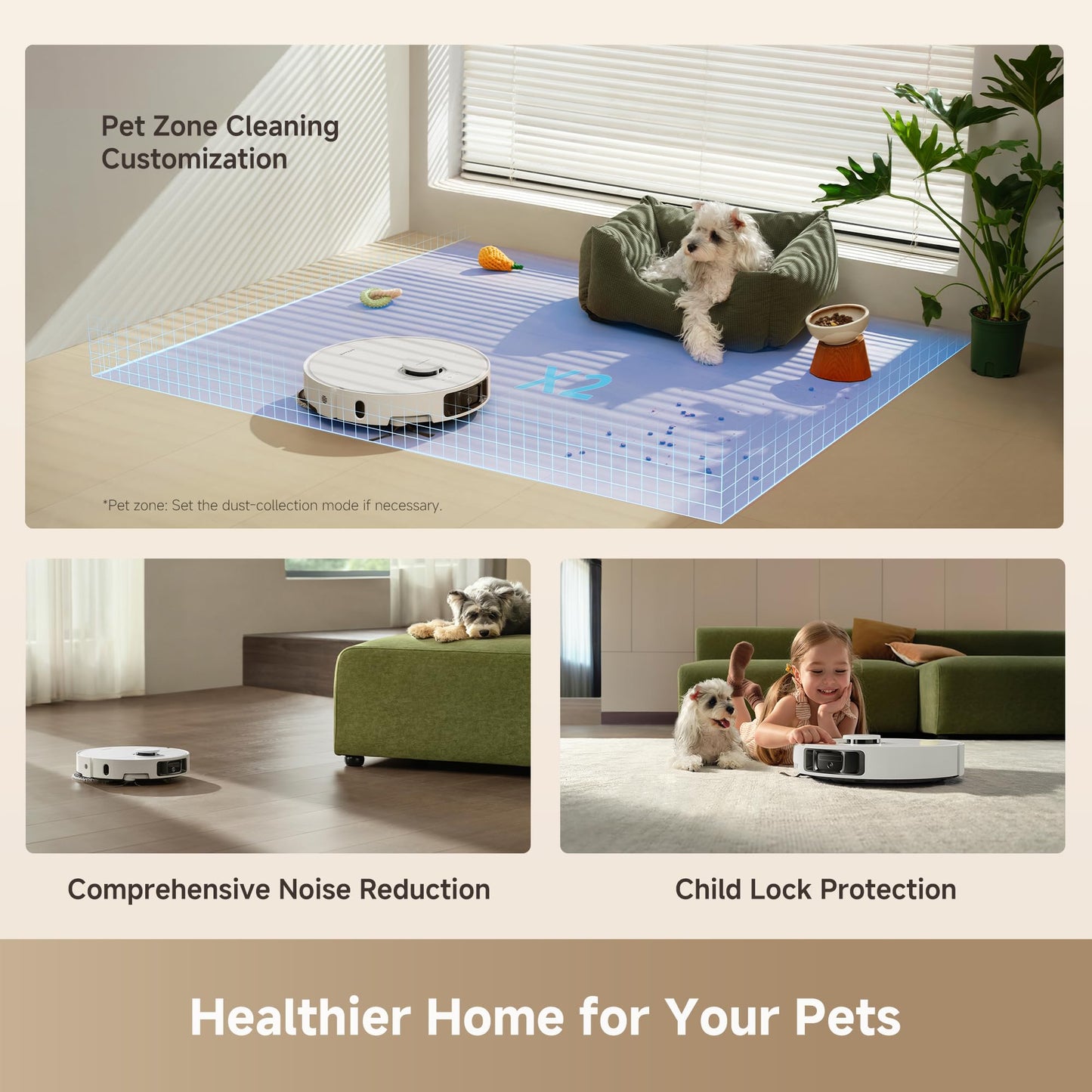 DREAME L40 Ultra Gen 2 Robot Vacuum and Mop with 25,000Pa Suction, Extendable Side Brush and Mop, All-in-One Self-Emptying & Cleaning Dock, Voice & App Control, White