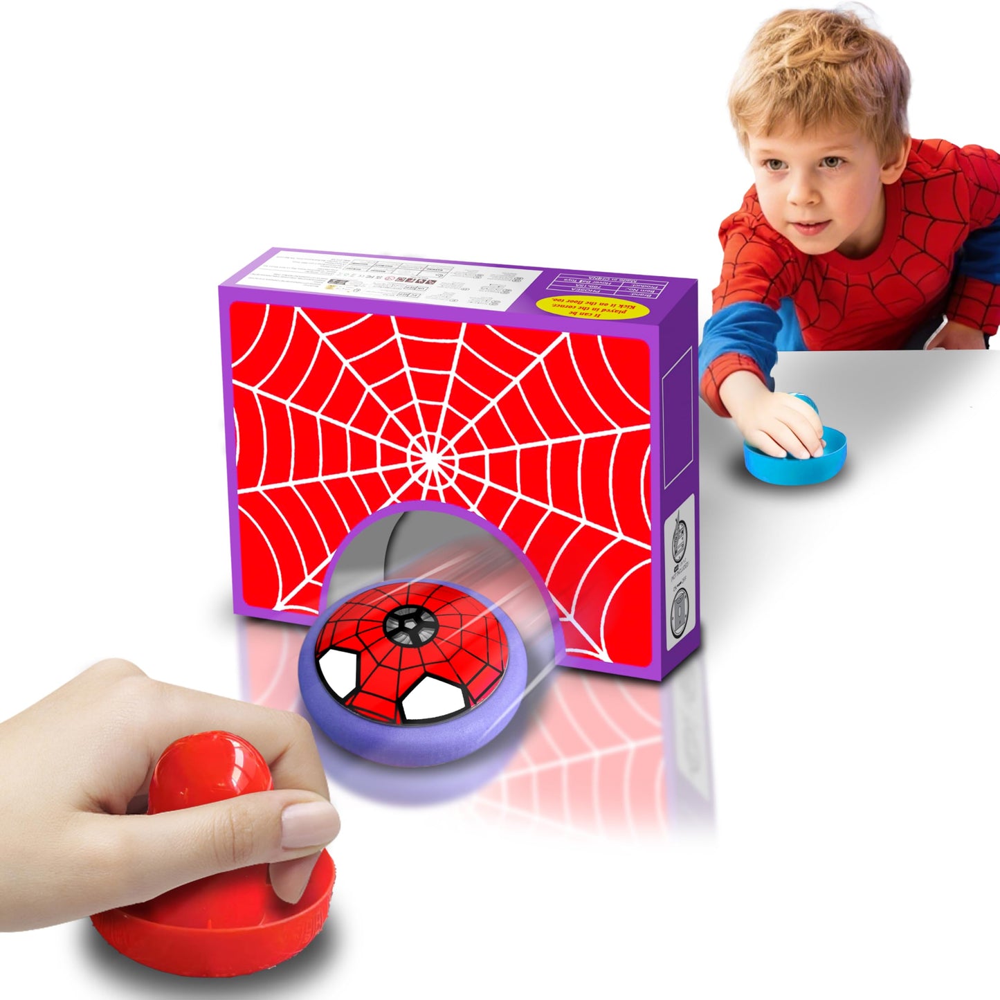 PHOSEA Tabletop Air Hockey Game for Kids,Hover Shell Strike Toy,Tabletop or Floor Multiplayer Sports Game for Ages 4-10,Boy Birthday Gifts-Boy Toys Age 4 6 7 8 9 10 Year Old,Ice Hockey Football