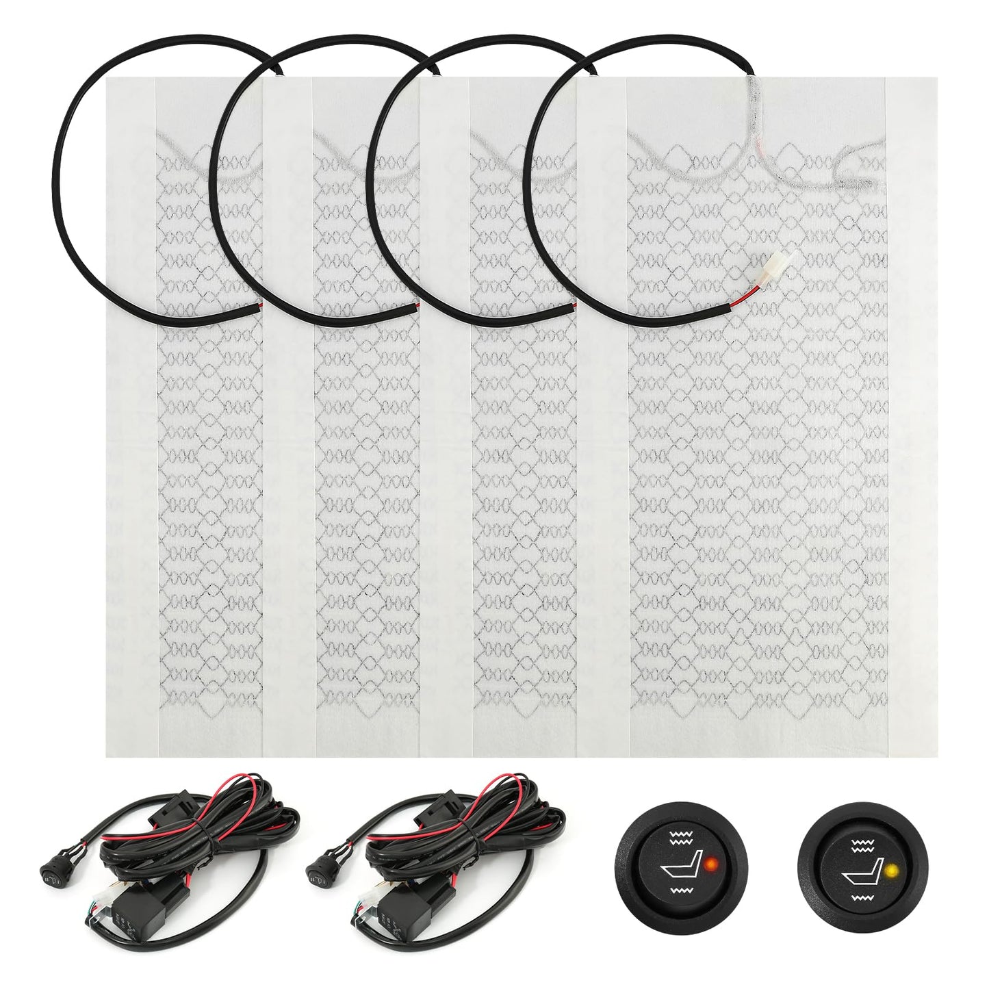 vokoroad Universal Seat Cover Accessories Kit for Full Back and Seat, Universal Seat Accessories Kit for All Kinds of Vehicle, Car, Pickup Trucks, SUVs, RVs and Trucks