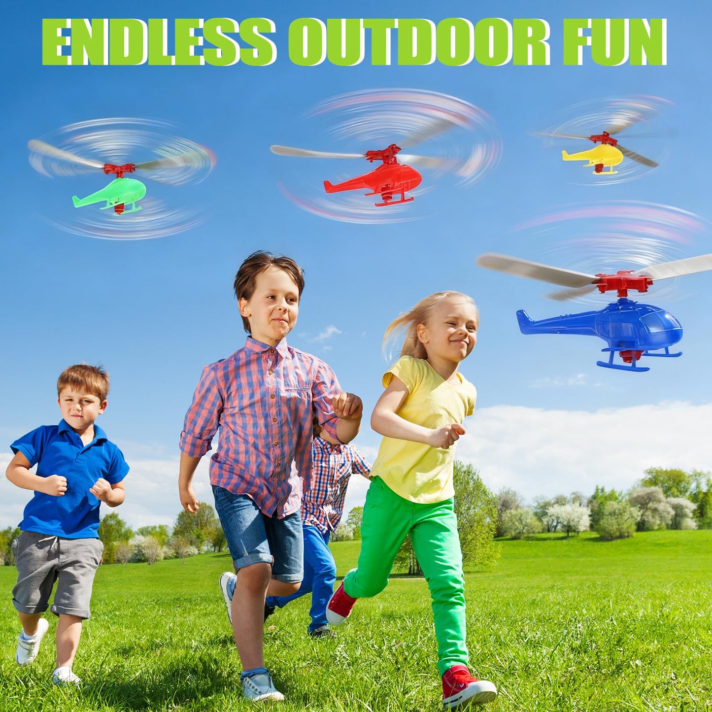 Lenwen 50 Pcs 8 Inch Flying Helicopters Planes Toys for Kids Boys Toddlers Bulk Airplane Party Favors 360° Rotating Helicopter Airplane Toy Party Favors Goodie Bag Stuffers Classroom Prizes