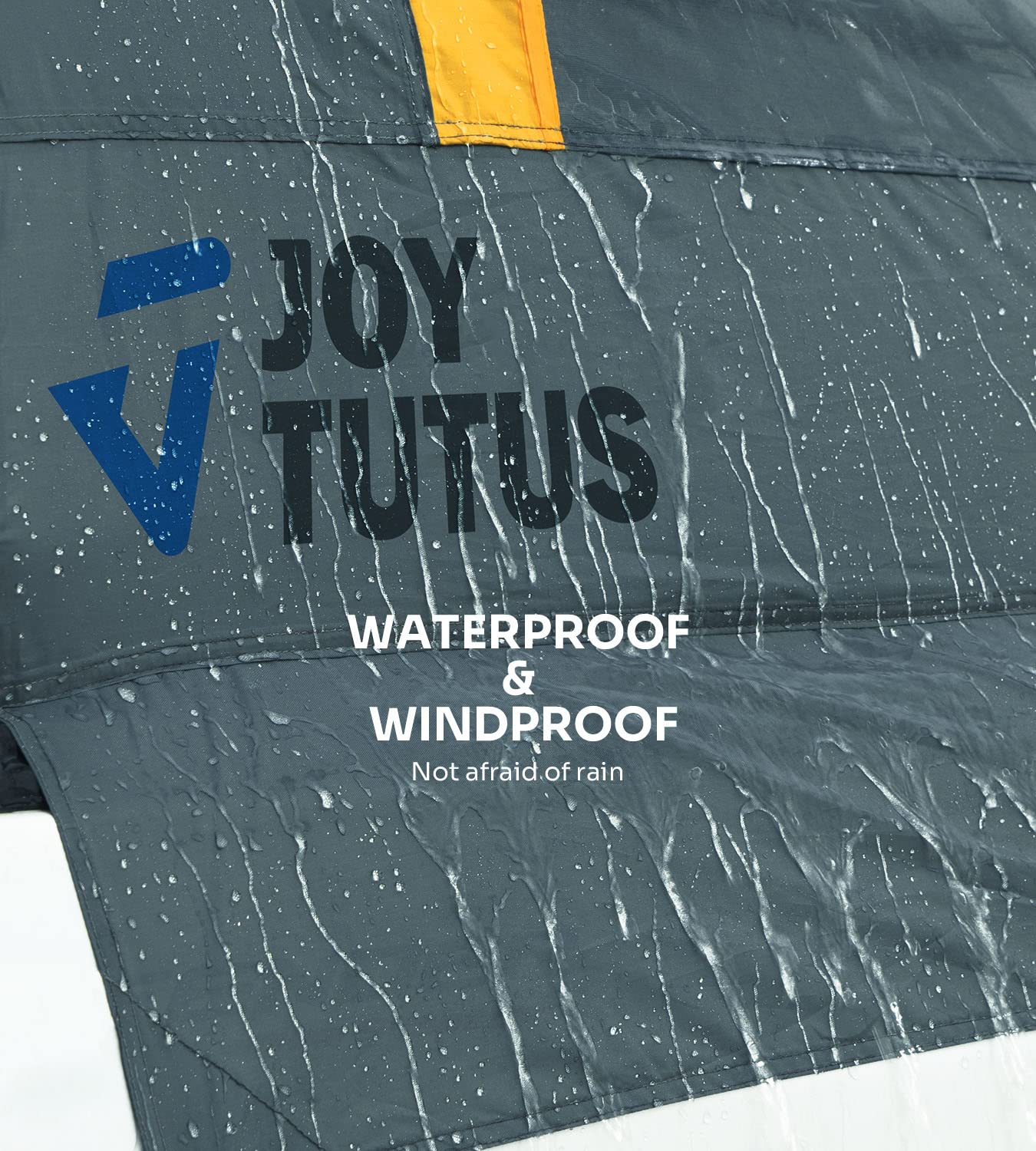 JOYTUTUS Pickup Truck 6.5' 2.0, Waterproof PU2000mm Double Layer for 2 Person, Portable Truck Bed Tent with Rainfly - Orange
