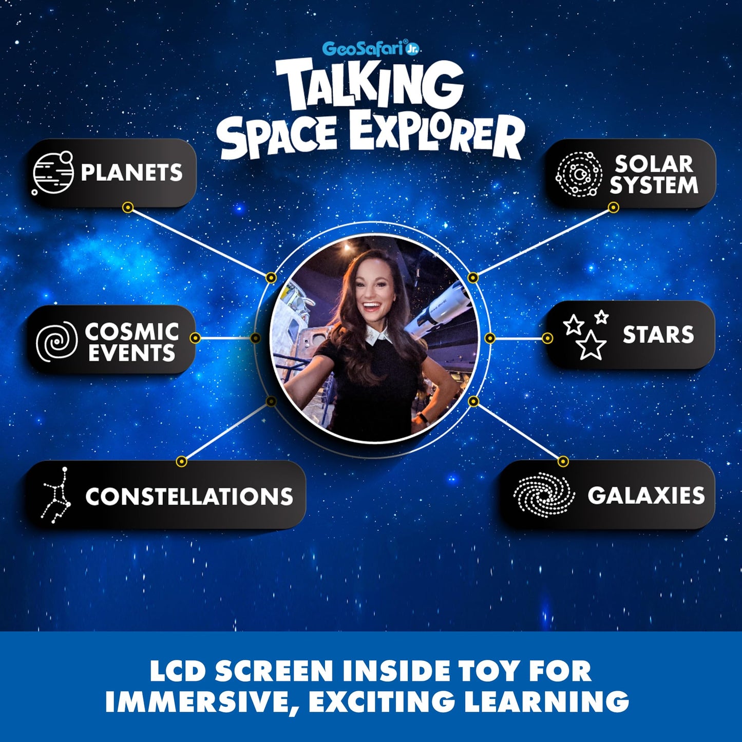 Educational Insights GeoSafari Talking Space Explorer featuring Emily Calandrelli - Toy Telescope for Kids, Toddler Space Toys, Beginner STEM Learning, Science Toys for Boys & Girls Ages 4+