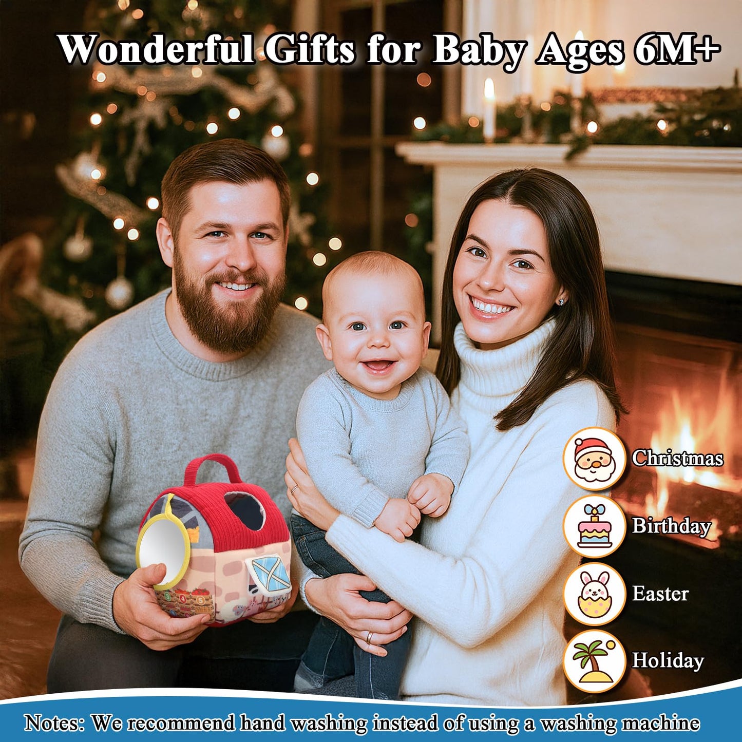 Soft Baby Animal Toys for 6-12 Months, Surprise Plush Barn with Stuffed Animals for toddlers 1-3, Montessori Sensory Toys for Infants Babies 6-12 months, Gifts for Baby Boys Girls 6-12 Months Birthday