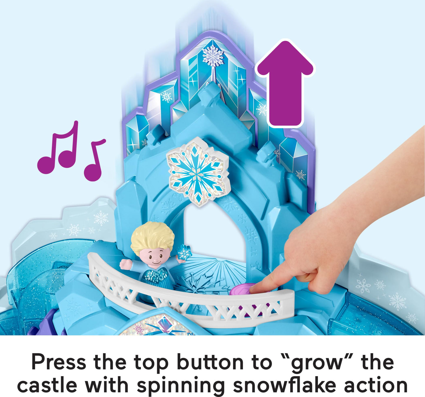 Fisher-Price Little People Toddler Toy Disney Frozen Elsa’s Ice Palace Musical Playset with Figures for Pretend Play Kids Ages 18+ Months (Amazon Exclusive)