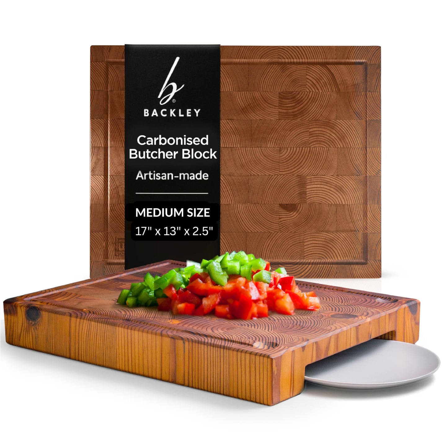 Cutting Board – Non Toxic End Grain Butcher Block with Handle, Charcuterie Boards, Cheese Board For Kitchen And Dining – Kitchen Must Haves Chopping Block - Food Safe Finishing