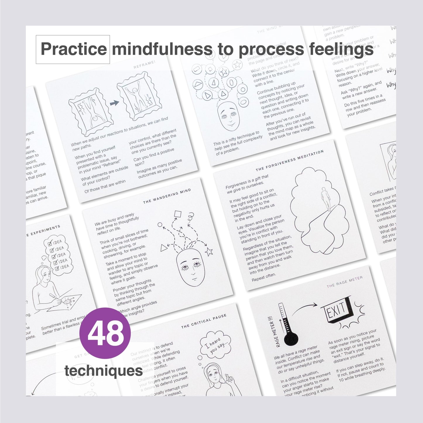 Emotional Intelligence Card Deck – Master Your Emotions with 156 Emotion Cards and 37 Micro-Mindfulness Technique Cards to Enhance Resilience and Thrive