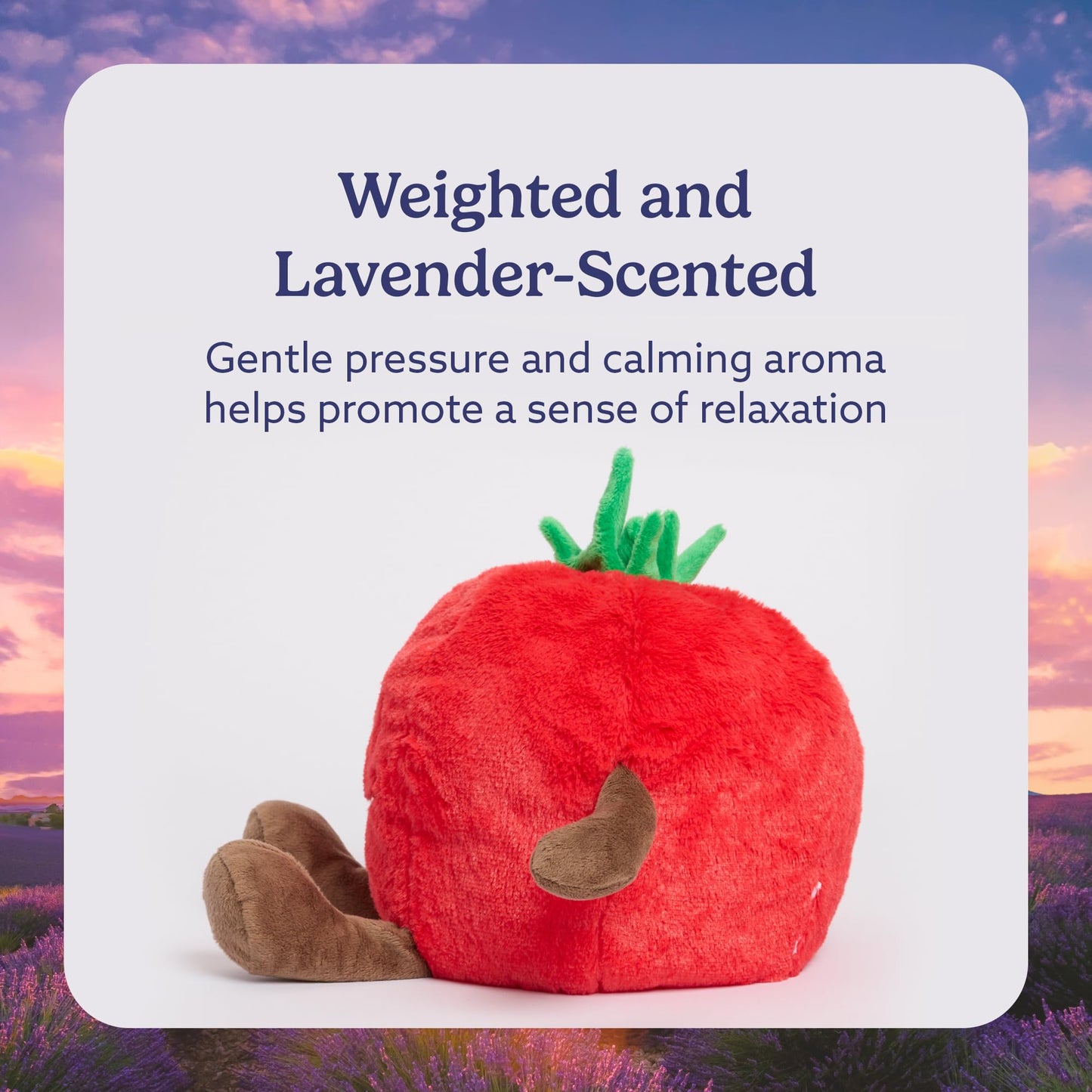 warmies Microwavable & Weighted Stuffed Animals, Tomato- Heated Stuffed Animal Plushie for Warmth & Comfort - Cute Soft Plush Toys for Adults & Children (Boys, Girls, Babies & Toddlers)