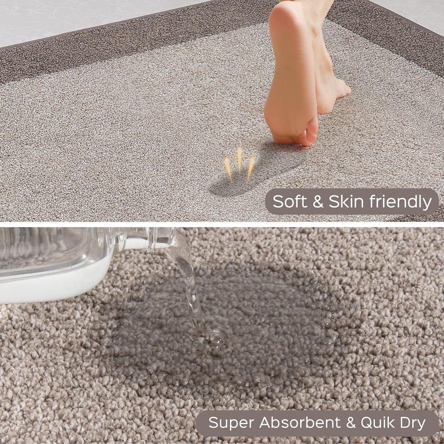DOMUSTEX Machine Washable Kitchen Rug 24" x 96", Non Slip Kitchen Mat for Floor, Absorbent Entrance Runner Rug for Bedroom, Hallway, Bathroom, Door (Roll Packing)