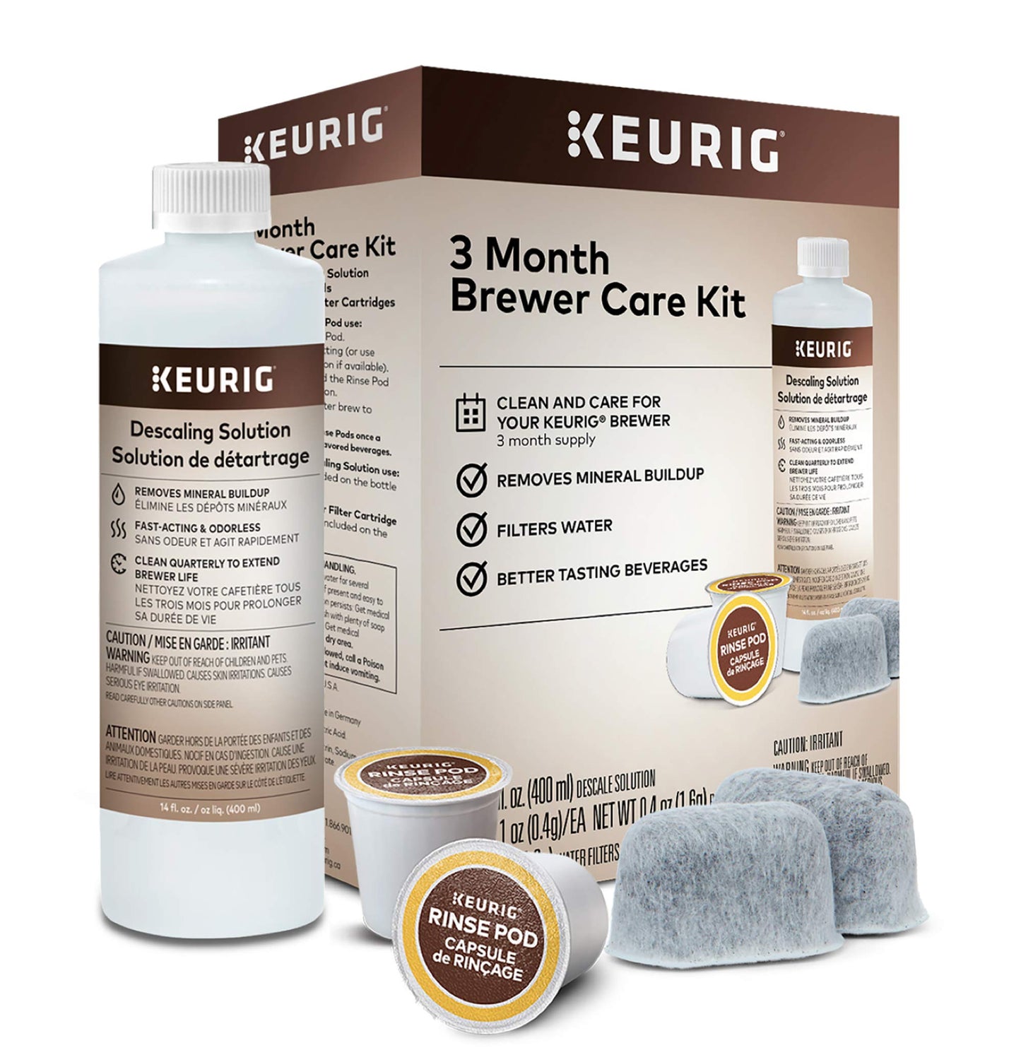 Keurig® K-Supreme Single Serve K-Cup Pod Coffee Maker (Black) 3-Month Brewer Maintenance Kit
