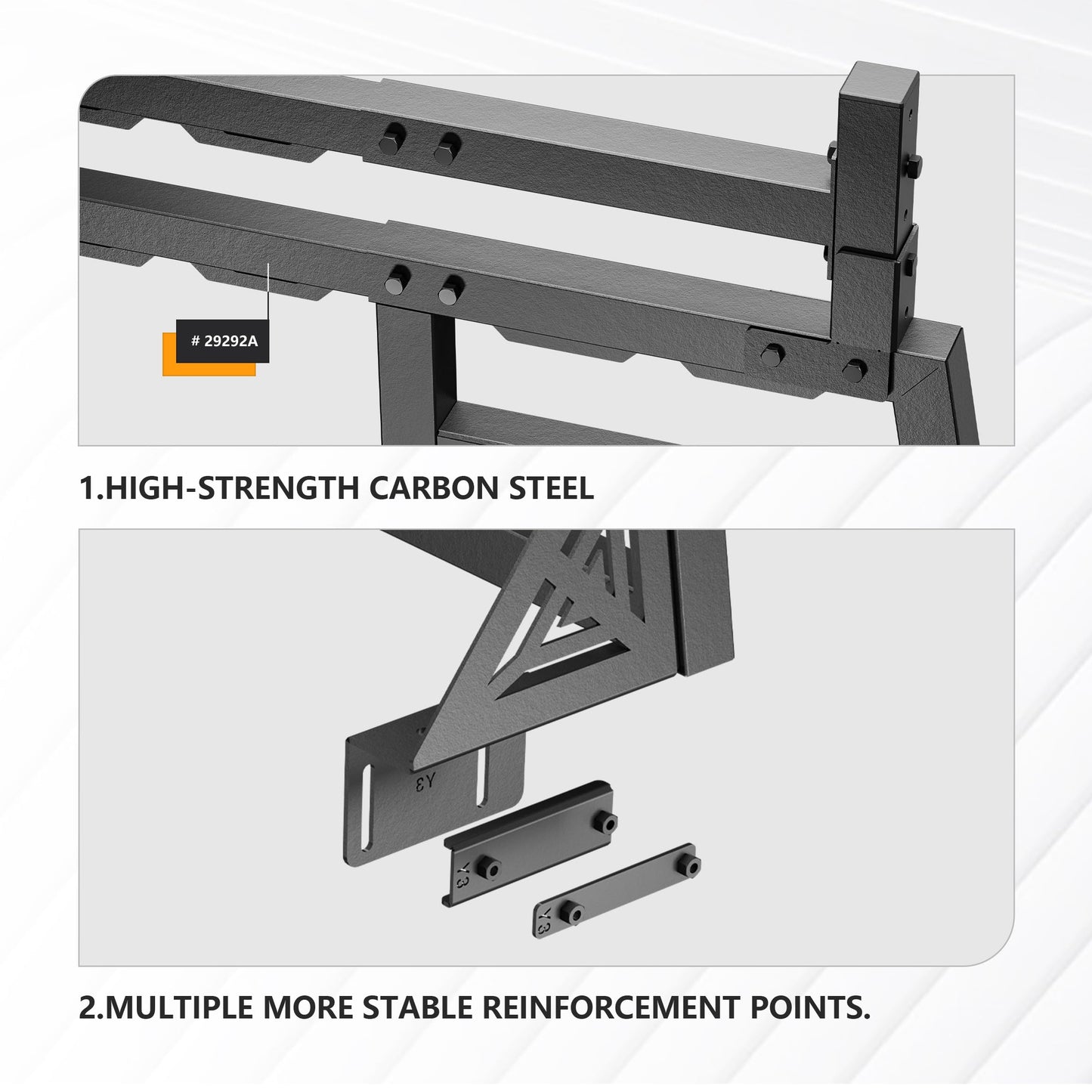 YZONA Truck Headache Rack Extendable Sport Roll Bar Compatible with Ford F150/ Titan/Silverado 1500 & GMC Sierra 1500/ Frontier/Tundra/Chevy Colorado & GMC Canyon/Tacoma/Gladiator JT