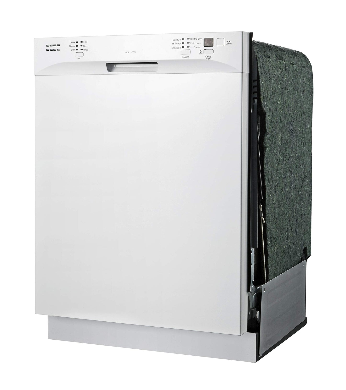 SPT SD-6501W 24″-wide Built-In Stainless Steel Tall Tub Dishwasher with ENERGY STAR, Heated Drying, 6 Wash Programs and 14 Plate Settings – White