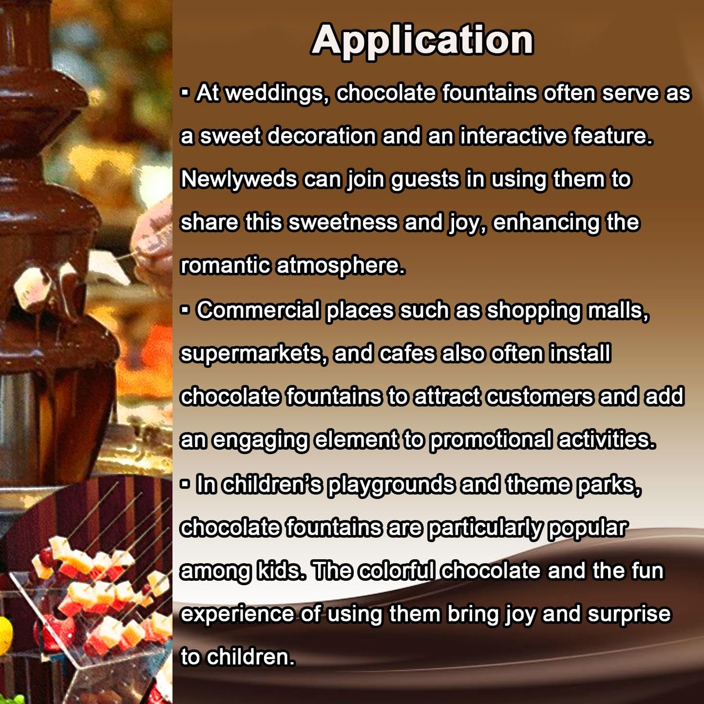 INTBUYING Chocolate Fountain, 4 Tier Electric Chocolate Fountain Machine, Stainless Steel Hot Fountain Machine, 110V for Melting Heating Chocolate, Cheese, Dipping Strawberries, Vegetables