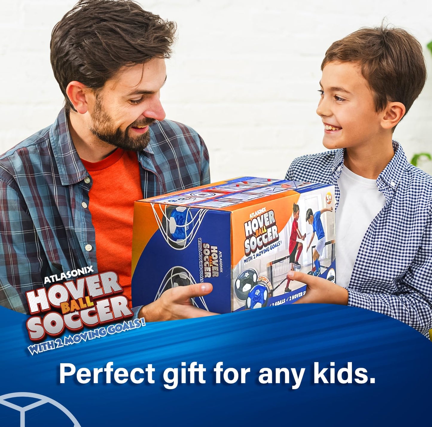 Hover Soccer Ball - Indoor Soccer Ball, Indoor Flying Toy Games (2 Floating Disks + 2 Floating Gliding Goals) Boy Birthday Gifts, Indoor Silent Game | 4 in 1 Pack
