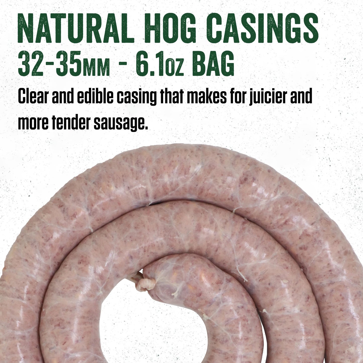 LEM Products MightyBite Vertical Stainless Steel 5 Pound Capacity Sausage Stuffer with Plastic Stuffing Tubes and Natural Hog Casings (32-35mm)