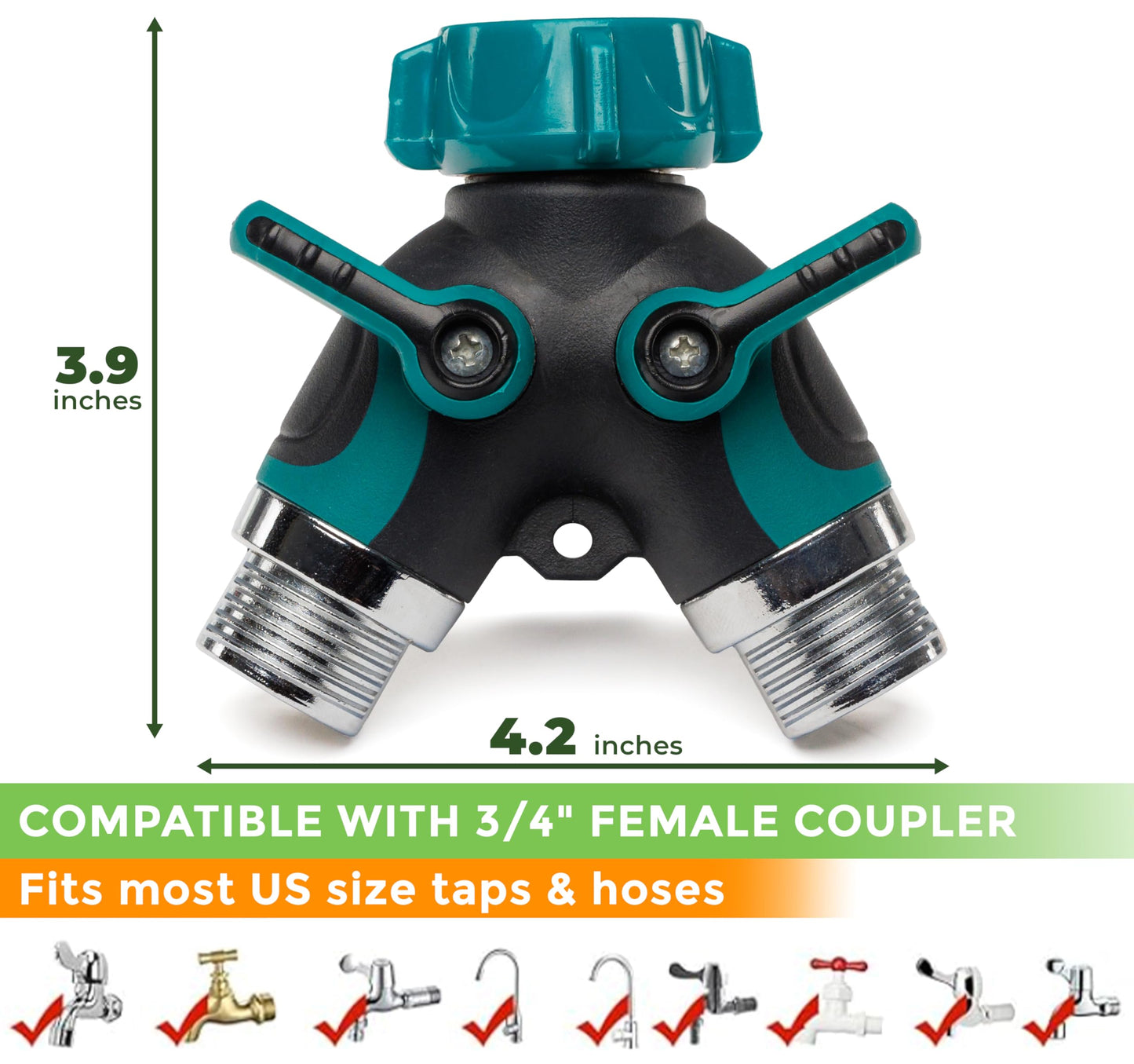 CARPATHEN Large Drip Irrigation System with Hose Splitter - Push-to-Connect Irrigation Kit - Complete Watering System with 1/4 Spray Emitters, 1/2 Tubing