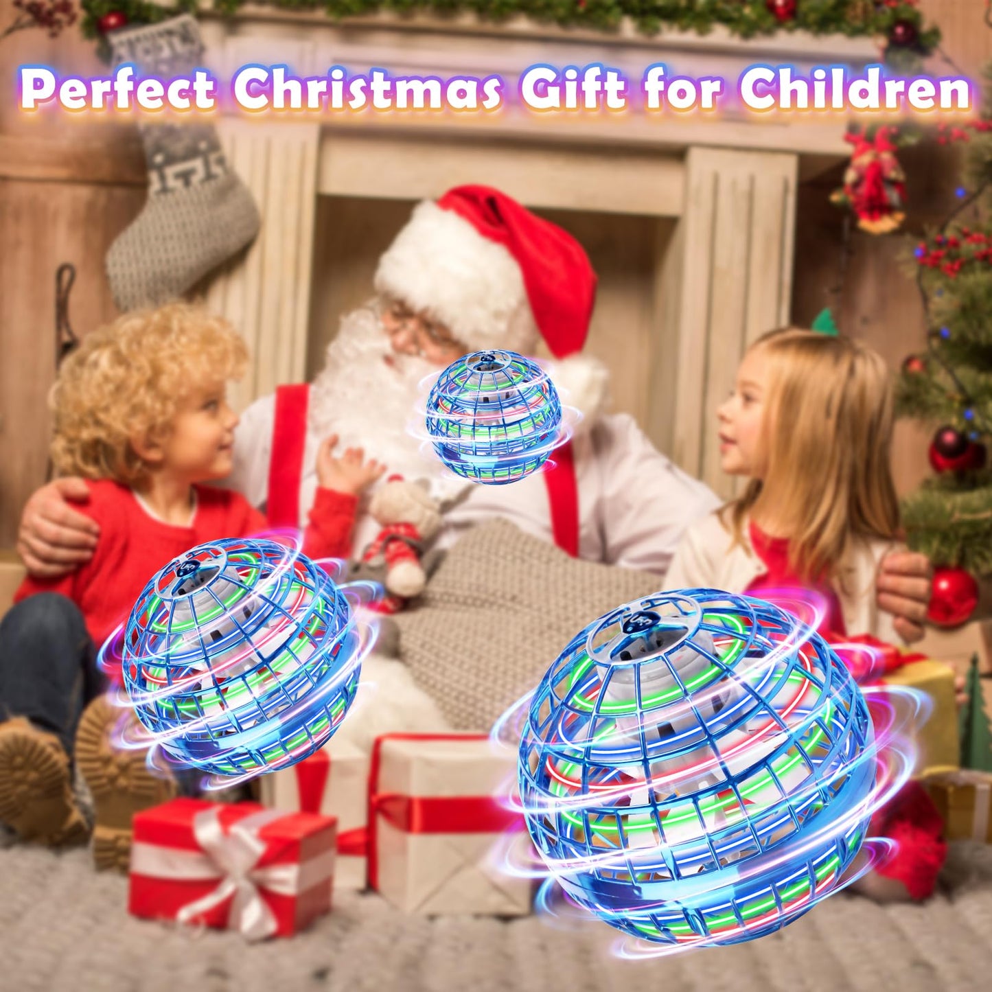 KIYTARBOO Flying Orb Ball Toys 2025, Cosmic Fly Ball Globe Boomerang,Galaxy Hover Balls Hand Drone Orbit Fidget Spinner, Cool Toy Gifts for 6 7 8 9 10+ Year Old Boys Girls Outdoor Toys (Blue)