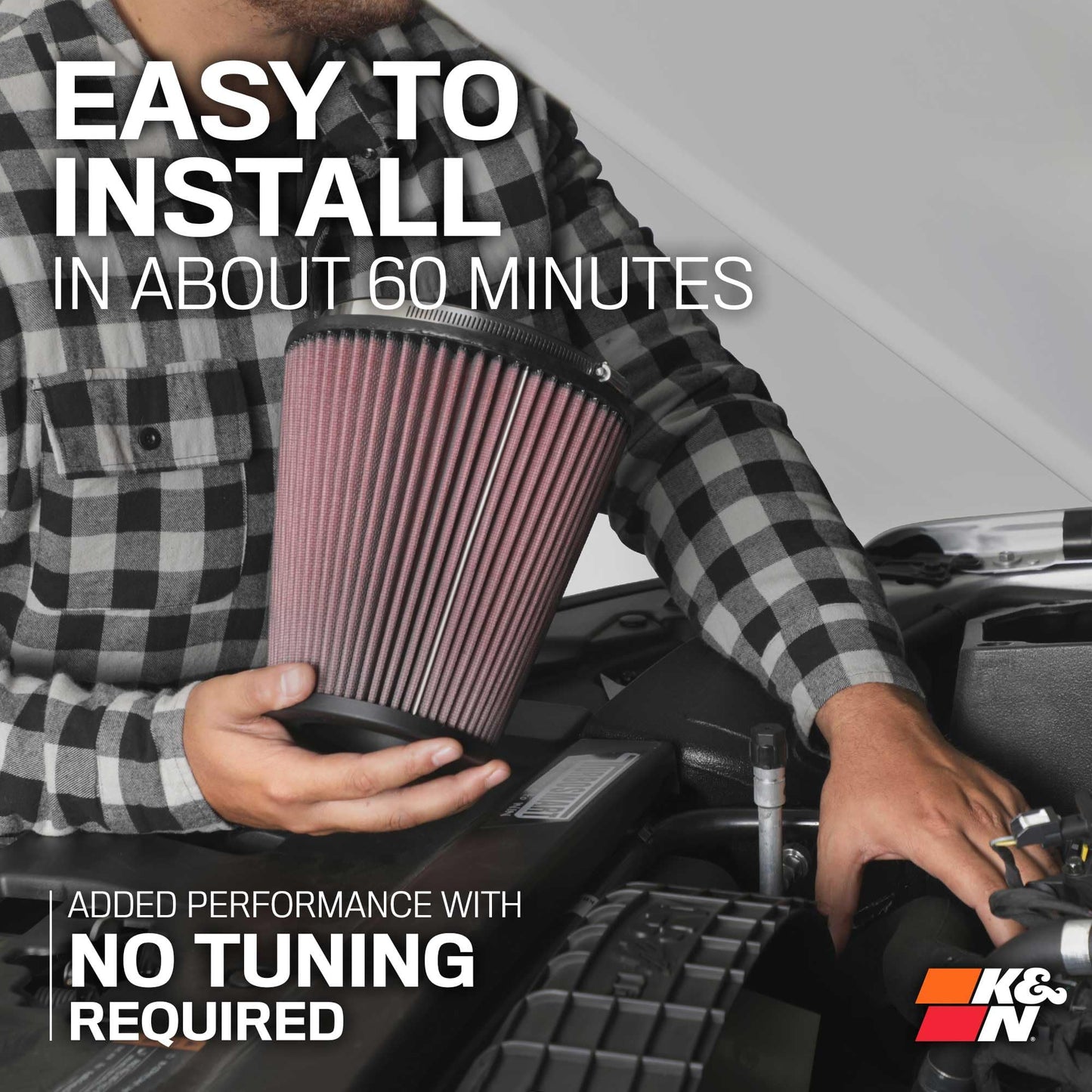 K&N Cold Air Intake System: High-Flow Air Filter, Increase Performance & Acceleration: Compatible with 2005-2019 Crysler/Dodge: 300C, Challenger, Charger, Magnum, 57-1542
