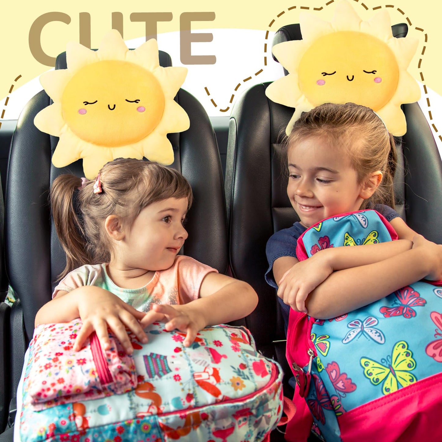 Juexica 1 Pcs Sun Pillow Plush Sofa Cushion Cute Stuffed Sun Shaped Floor Pillow Car Throw Soft Toy for Kids Women Girls Bed Home Decoration (13.7 Inch)