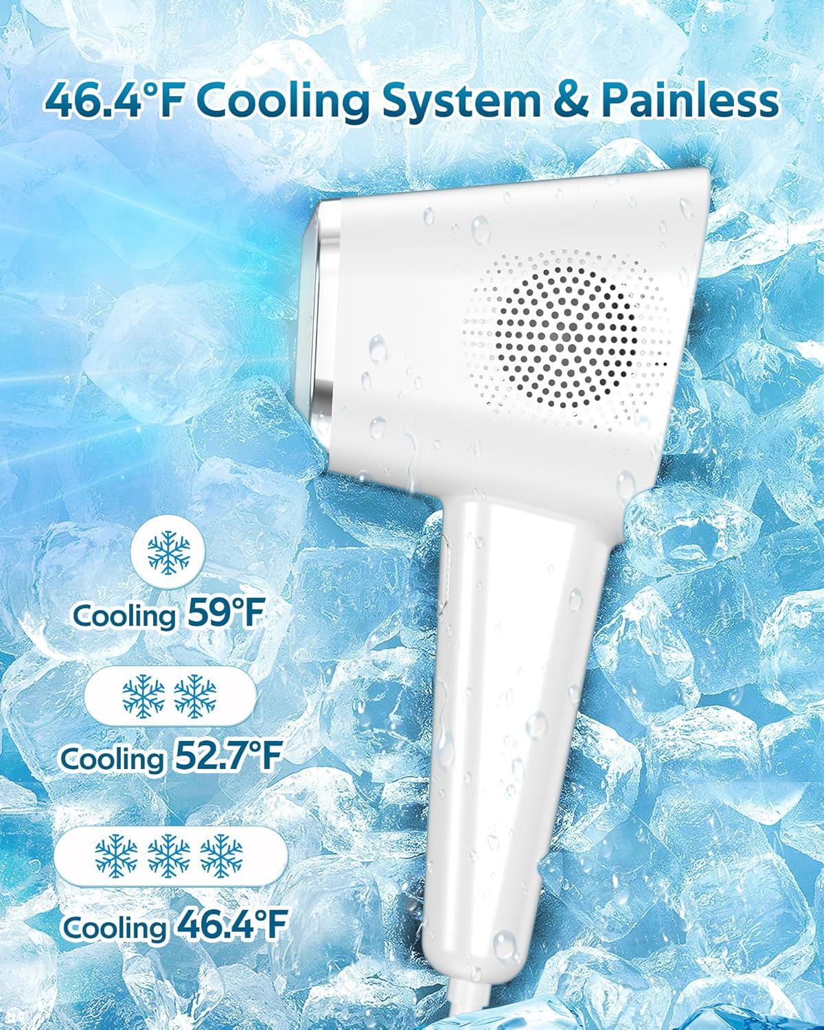 OPT Laser Hair Removal For Women And Men, At-Home Laser Hair Removal with Ice Cooling,IPL Laser Hair Removel with 999999 Flashes, Hair Removal Device for Face Leg Armpit Arm Bikini Line, Max 25J