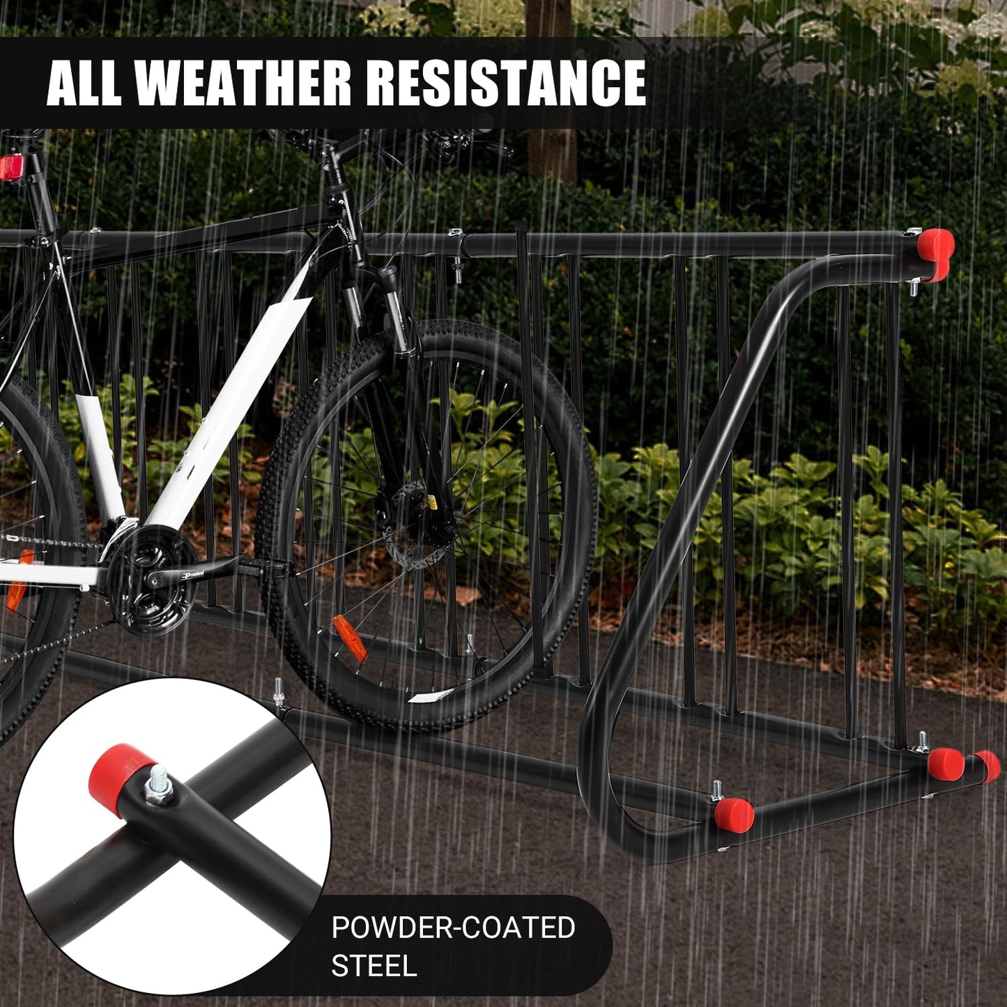 ActiveTrail Commercial Grid Bike Rack - Heavy Duty Metal Floor Bike Stand, Outdoor Bicycle Rack for Garage, School, Outdoor Parking, Bike Shop, 10-Bicycle Capacity (Single & Double Sided)